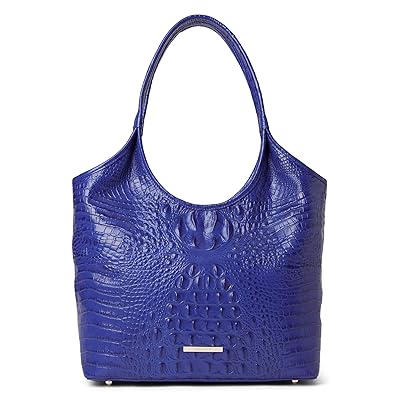 Brahmin Melora Tote Cross Body Handbags Blue, Leather