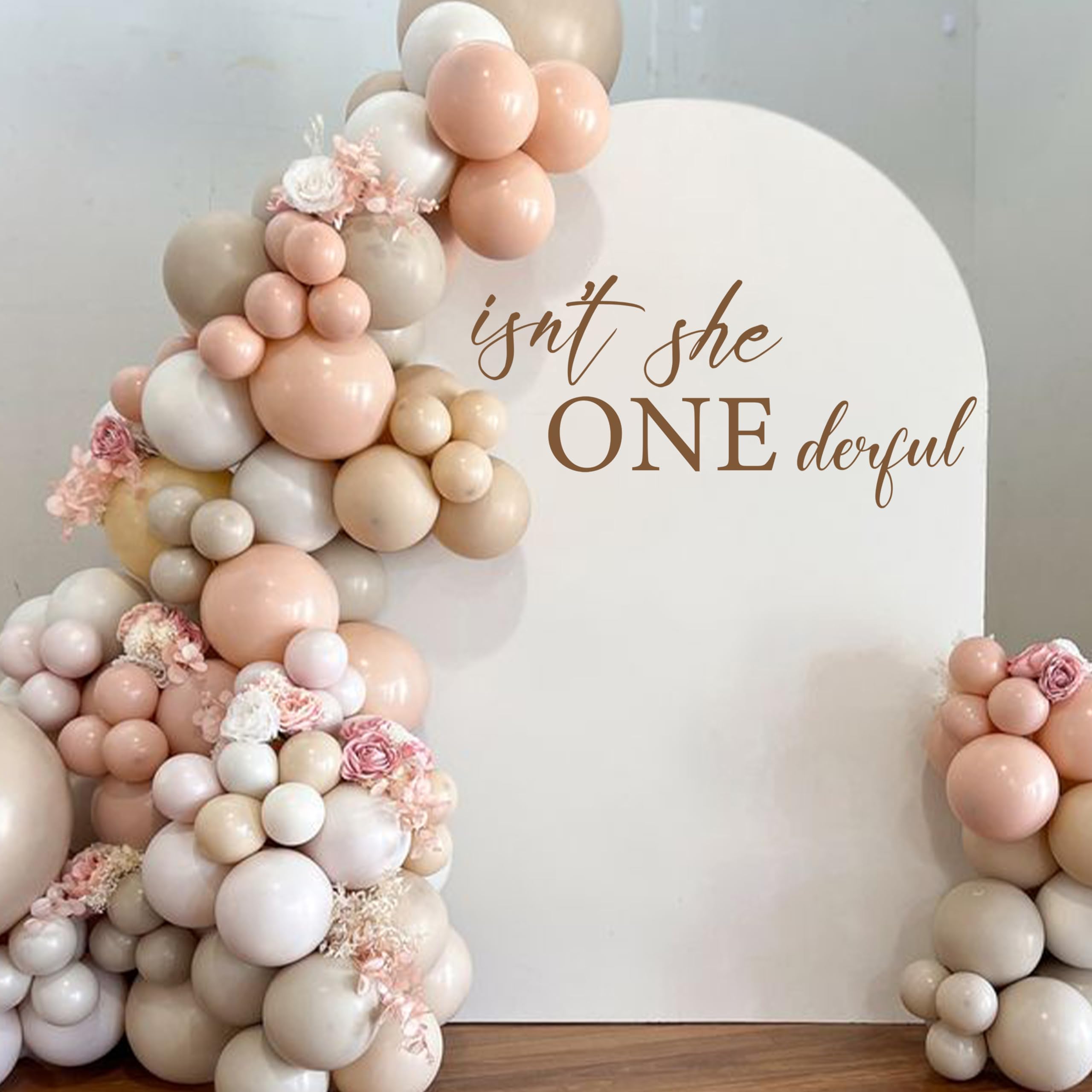 CIEQR Isn't She Onederful Decal - Sweet One Birthday Decorations for First Birthday Party, Anniversary, Baby Shower, Backdrop, Balloon Arch…