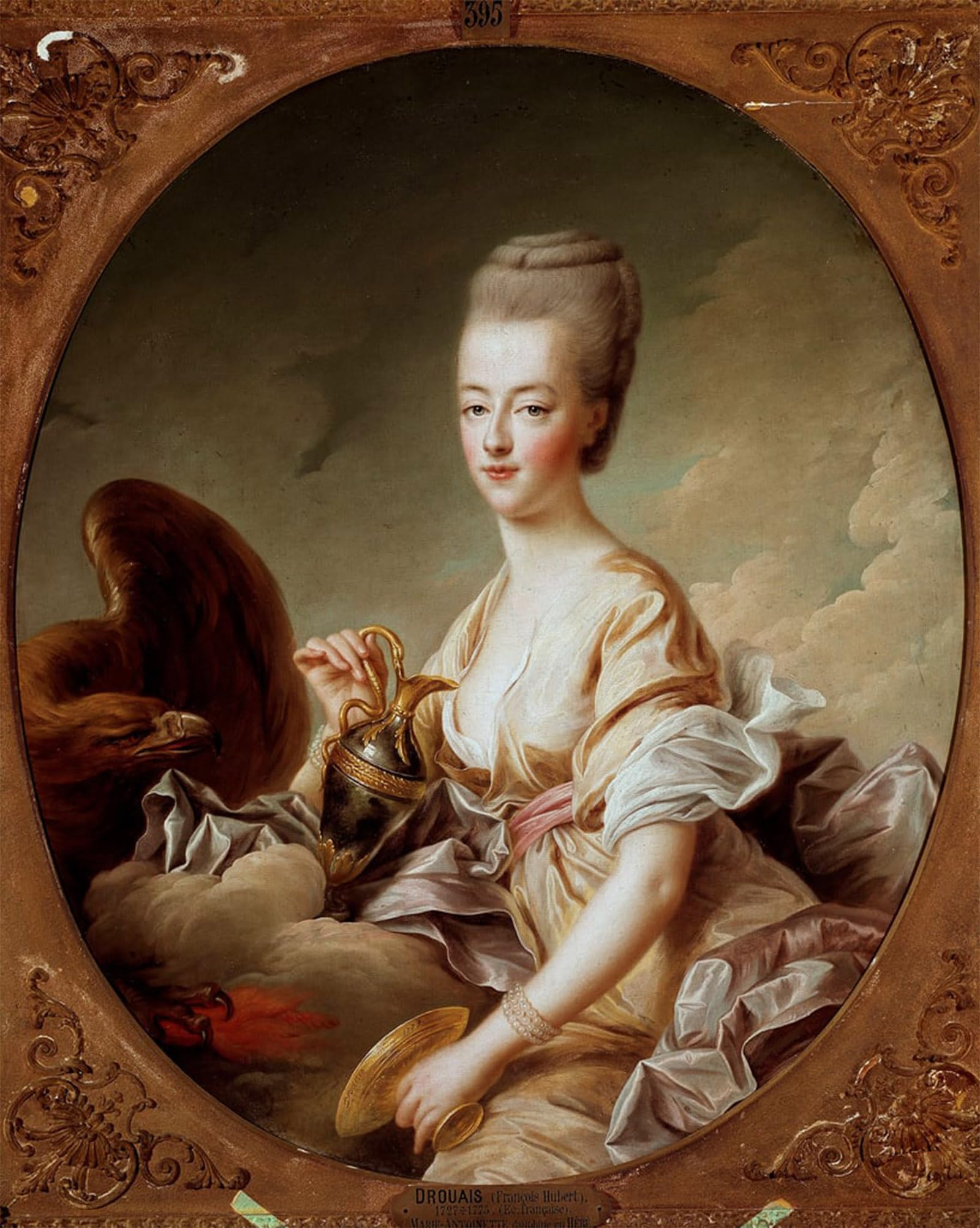ARTXLXXBN Famous Print Painting Colorful Art Print Portrait of Marie Antoinette by Francois Hubert Drouais Canvas Art Decorations for Home Decor 60x90cm