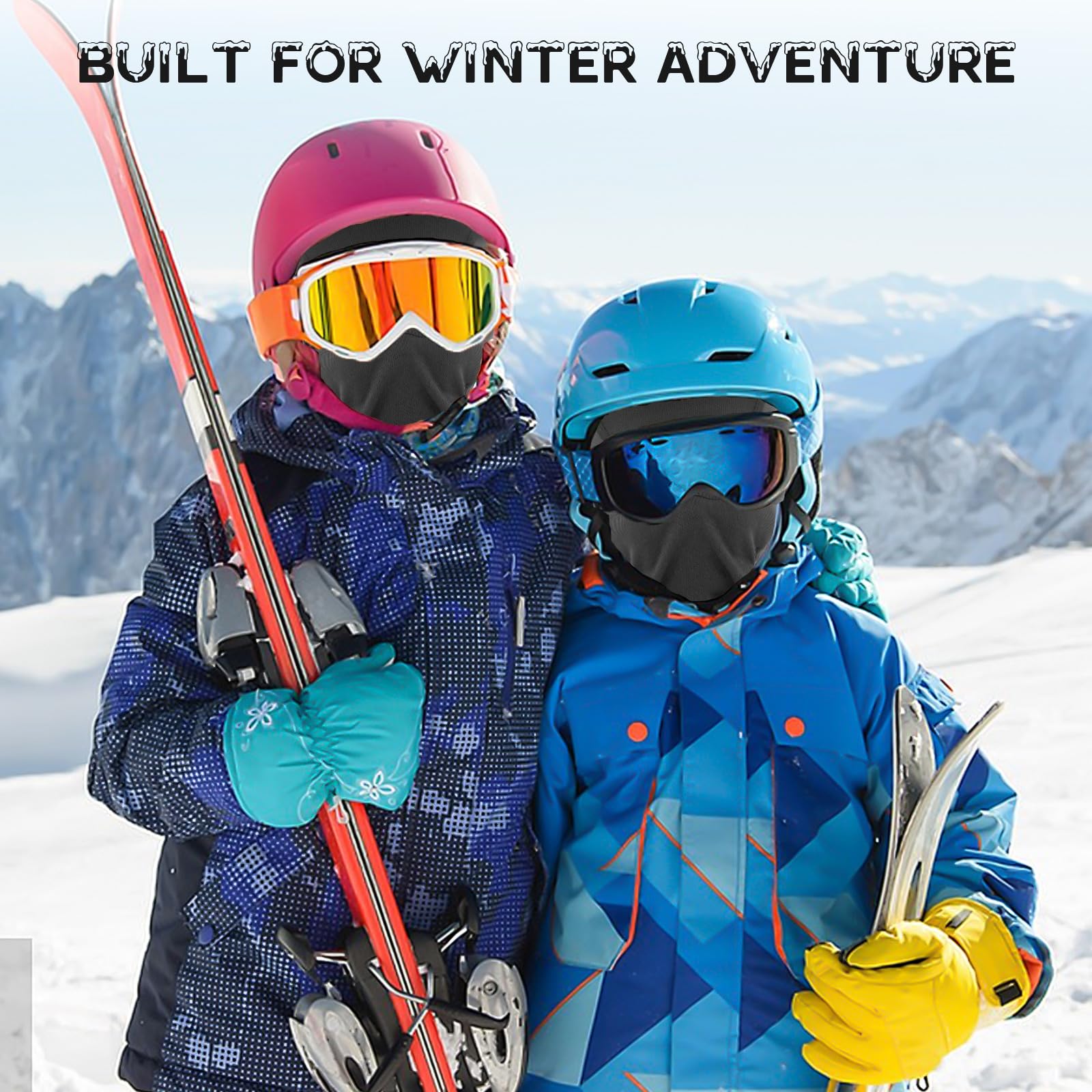 WLLHYF Sturmhaube für Kinder Skimaske Gesichtsmaske Halswärmer Winddichter Gesichtswärmer für Skifahren Radfahren Outdoor-Sportarten