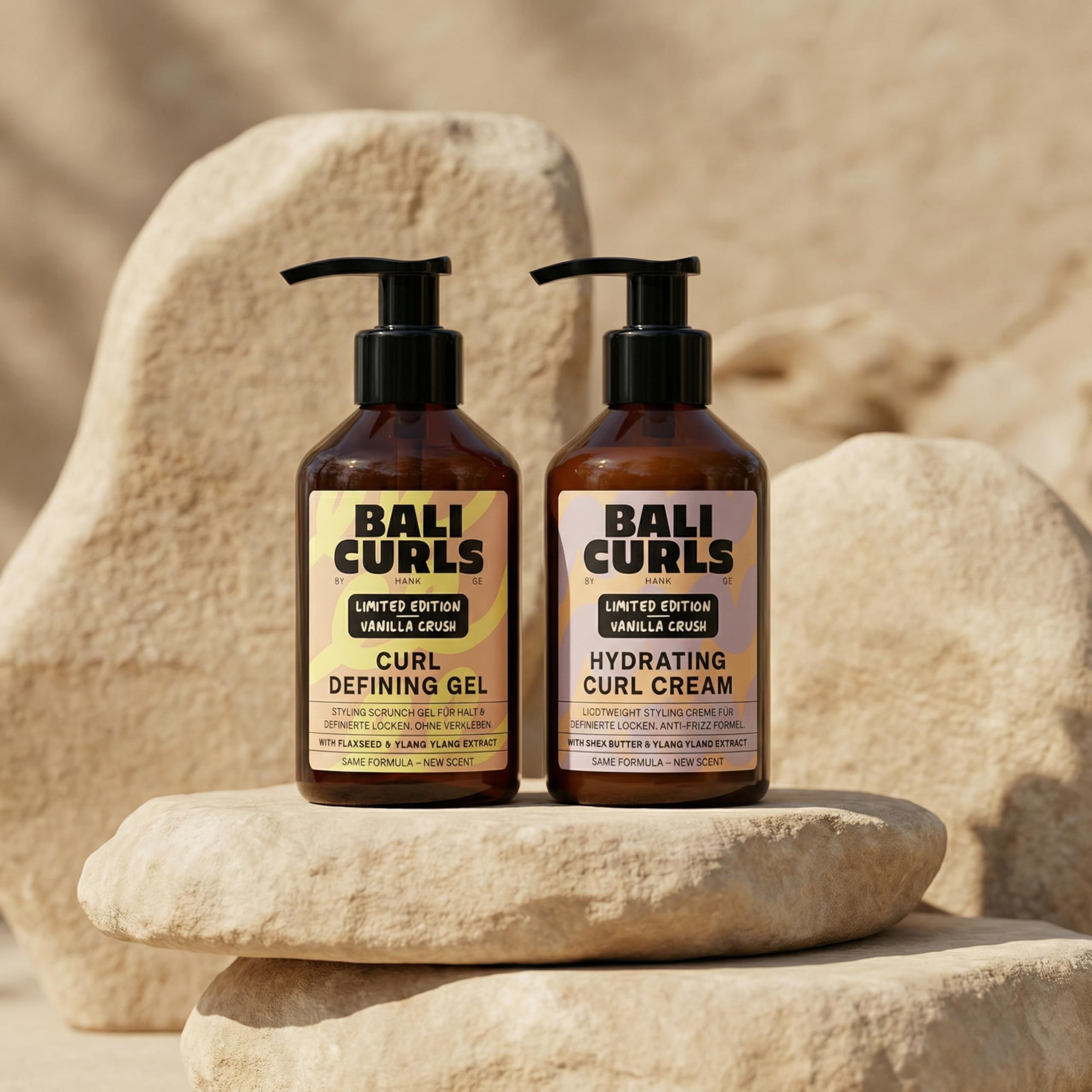 Bali CURLS Kit Limitado para Definir Rizos – Crema hidratante para rizos y Gel definidor de rizos (150 ml cada uno) – Para cabello suave y definido – Hidratación, definición y fijación sin pegajosidad