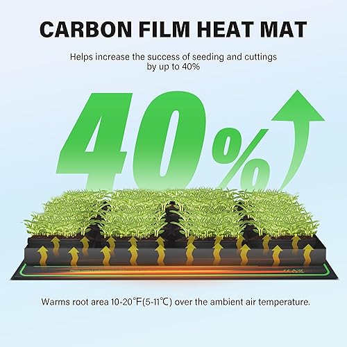 Miniatura 84 de iPower Alfombrilla térmica para plantas con controlador digital de temperatura doble, almohadilla térmica con certificación MET, 48 x 20.75