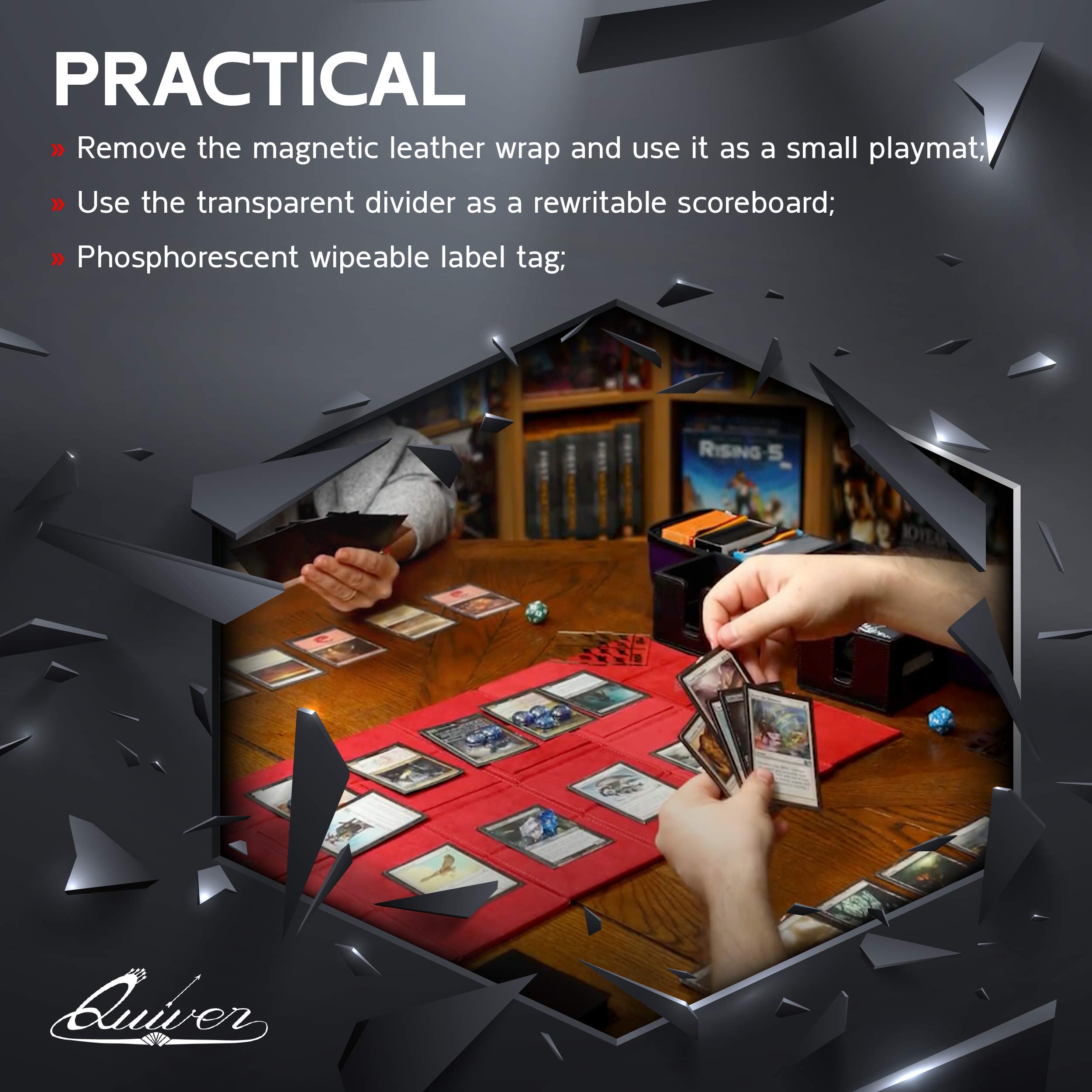 Buy Quiver Time Black Citadel Deck Block Card Storage Box, Stores and