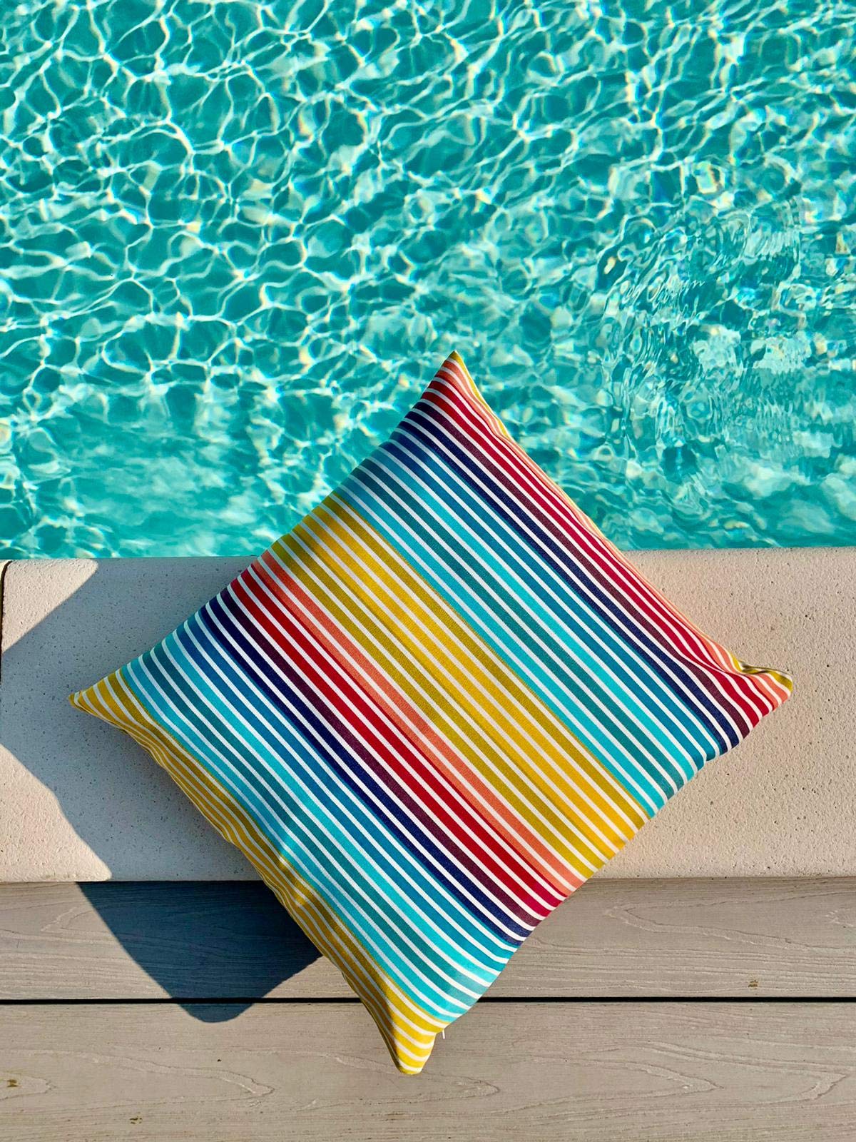 Stoff Meterware bunt Streifen gestreift Caribe Outdoorstoff wasserabweisend lichtecht Teflon Dralon Gartentischdecke Kissenbezug Terrassenmöbel