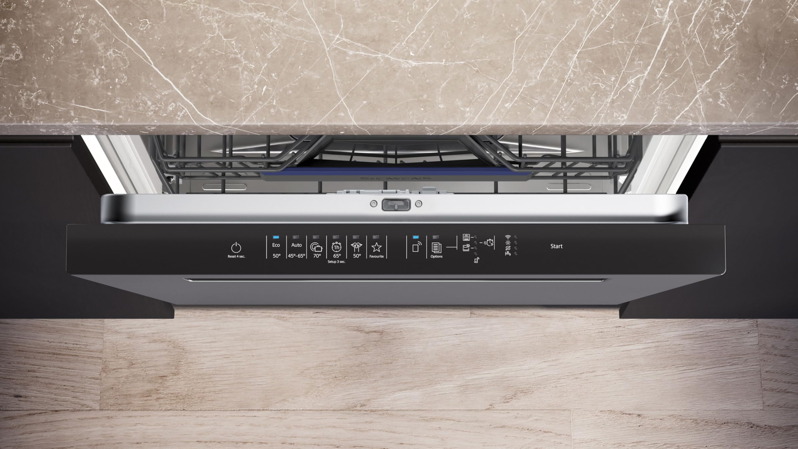Siemens SN13HS72CS, iQ300, Smarter Unterbau-Geschirrspüler 60 cm, Made in Germany Spülmaschine, Besteckschublade, leise, intensiveZone, varioSpeed Plus, Programm-Assistent, Gebürsteter Stahl