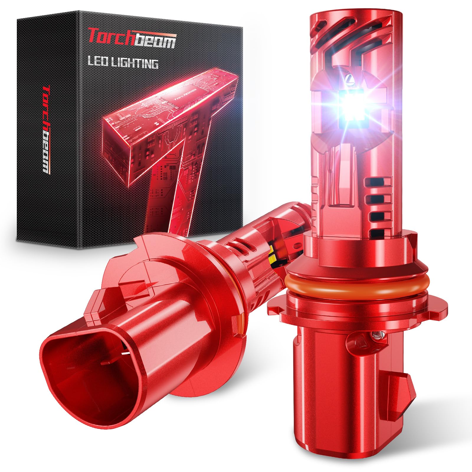 Torchbeam 9007/HB5 Fog Lamps or DRL 48000LM 9×Brighteness High Power for ATVs & Powersports, 2025 Version, T2S Series Wireless 9007/HB5 Fog Lamps Water Proof 10 Years Lifespan- Pack of 2