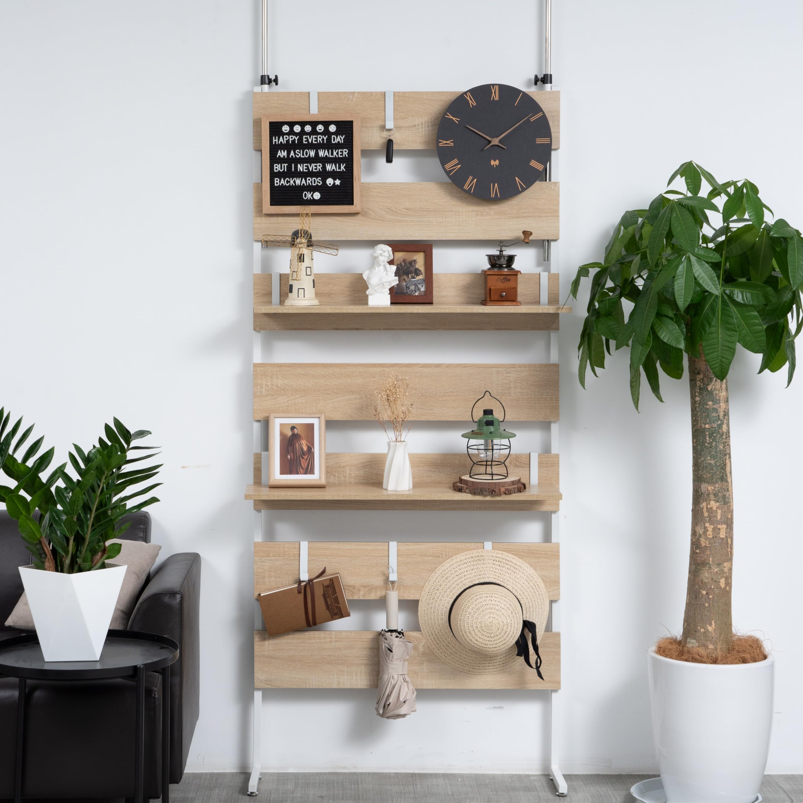 Amazon｜JUPEA つっぱり棚 突っ張り ラック ウォールラック 60・80cm幅  