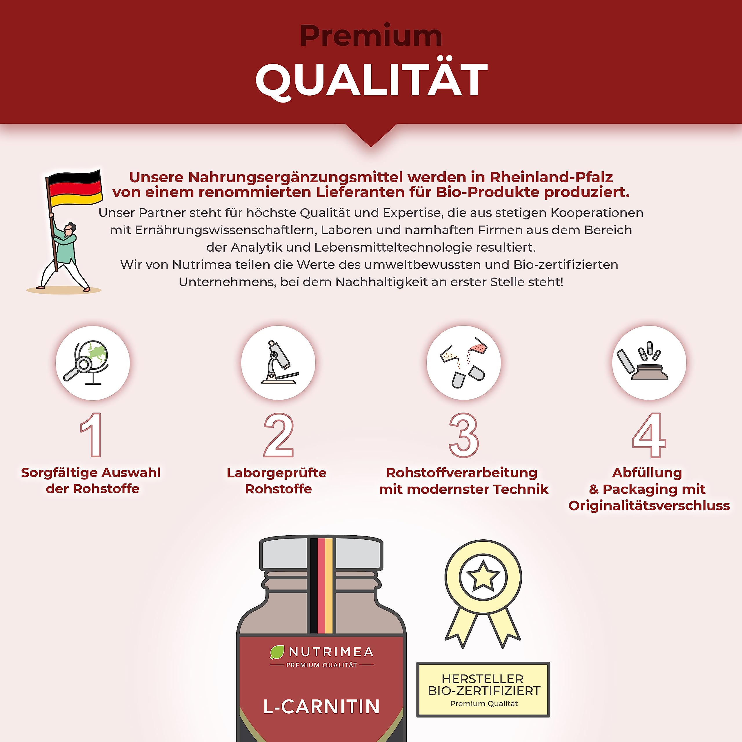 L-Carnitin Carnipure - Premium Qualitt - 1470 mg - Energie- &  Erholungs-Boost nach dem Sport - Fettverbrennung & Gewichtsreduktion - Mit  Vitamin ...