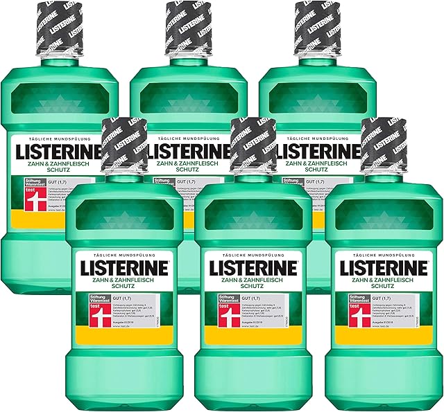 Listerine Płyn do Płukania Jamy Ustnej, Zielony, 6 x 600 ml