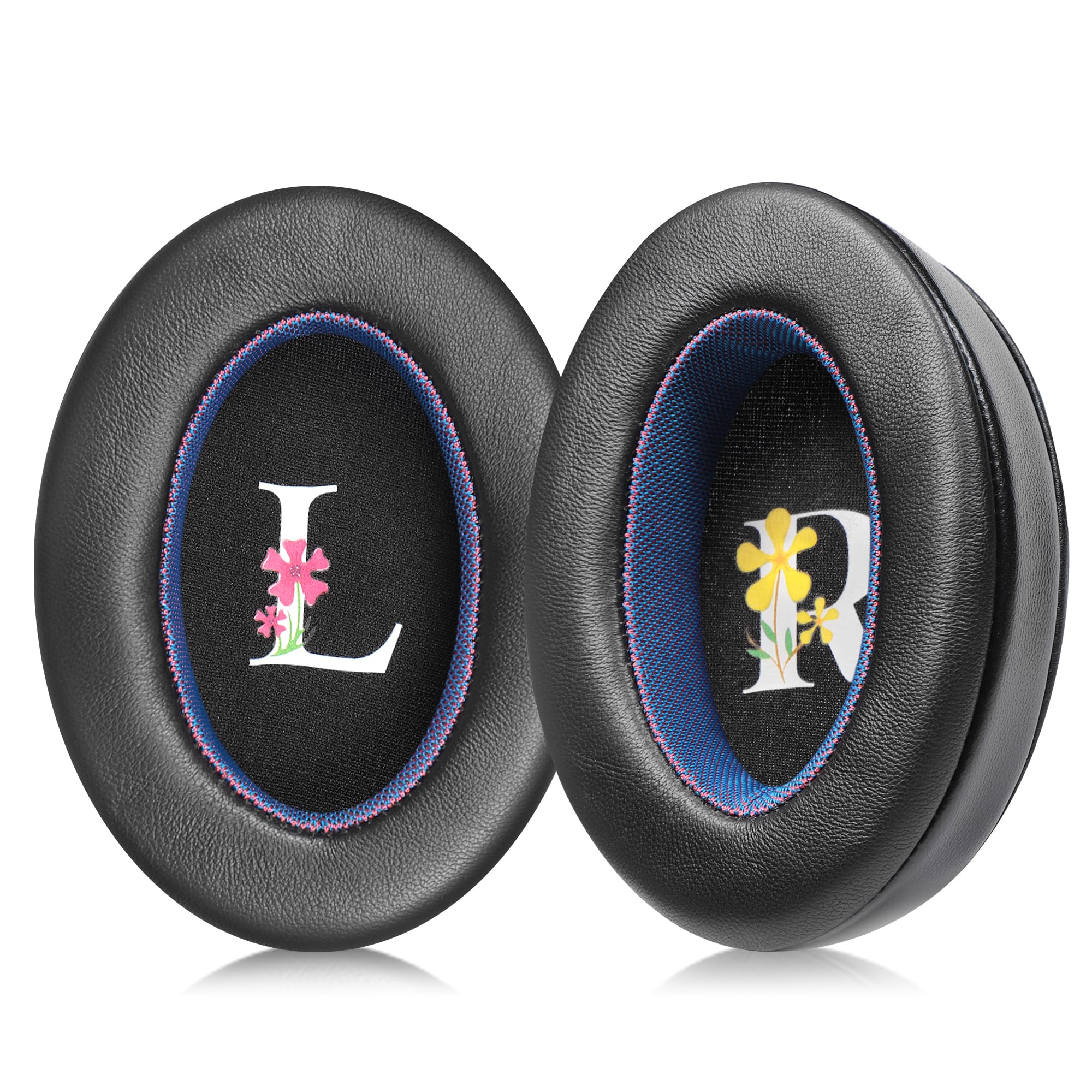 Jomwag Sheepskin Replacement Earpads for WH-1000XM3 Headphones in Black/Purple - Durable Comfort