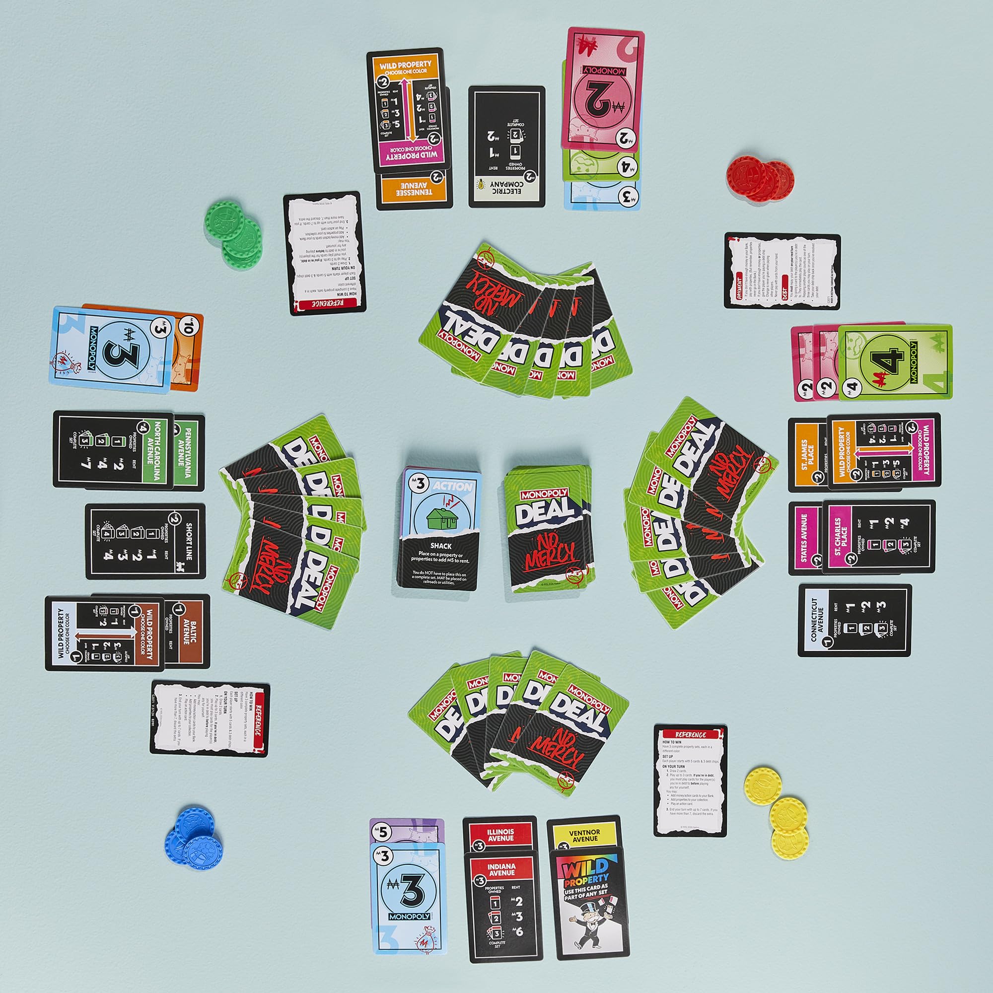 Monopoly Deal No Mercy Card Game – Ruthless Monopoly Deal Edition – Fun Family Games for Kids, Teens, and Adults – 15 Mins. – 2-5 Players – Ages 8+ — Amazon image 3