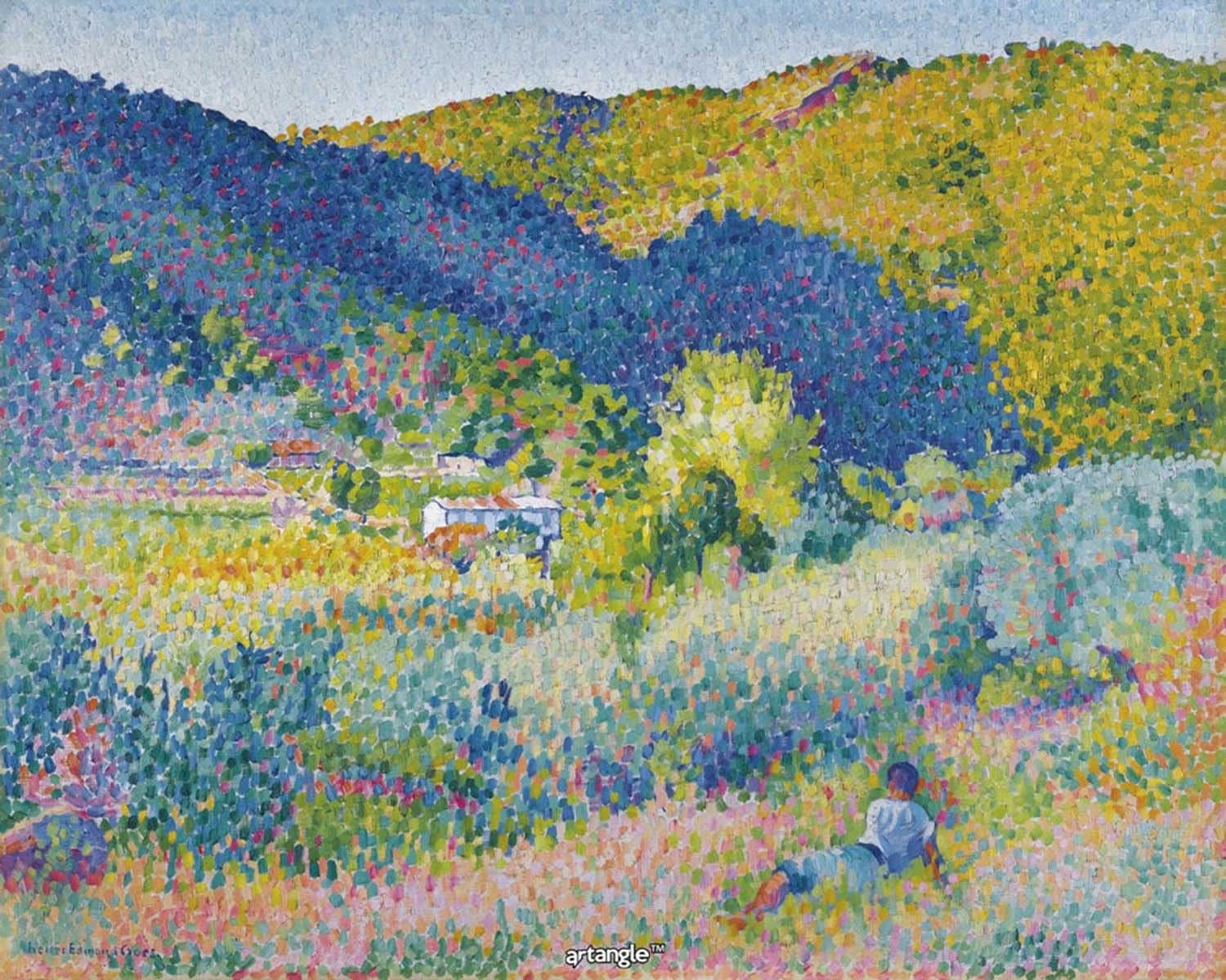 Artangle Henri Edmond Cross - Landscape with Mountain Range, 1904 Print