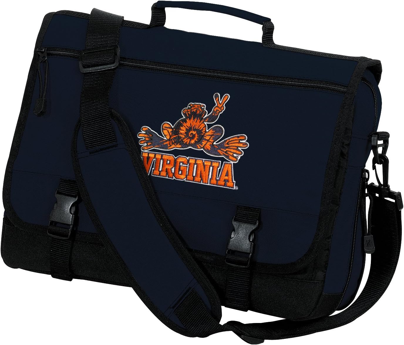 Broad Bay University of Virginia Laptop Bag UVA Peace Frog Computer Bag Messenger Bag