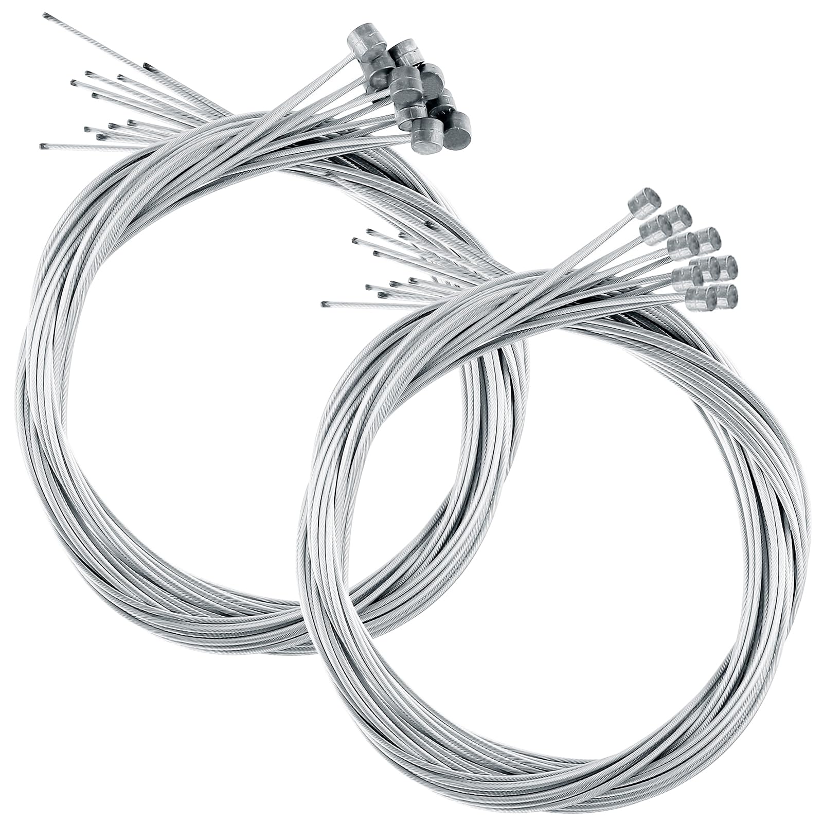 20 Pezzi Cavi Freno Bici Cavi Cambio, 10 Pz 1,75 M Cavo Freno Bicicletta, 10 Pz 2 M Cavo Del Cambio, Cavo Freno Anteriore E Posteriore Bicicletta, Per Mountain Bike, City Bike