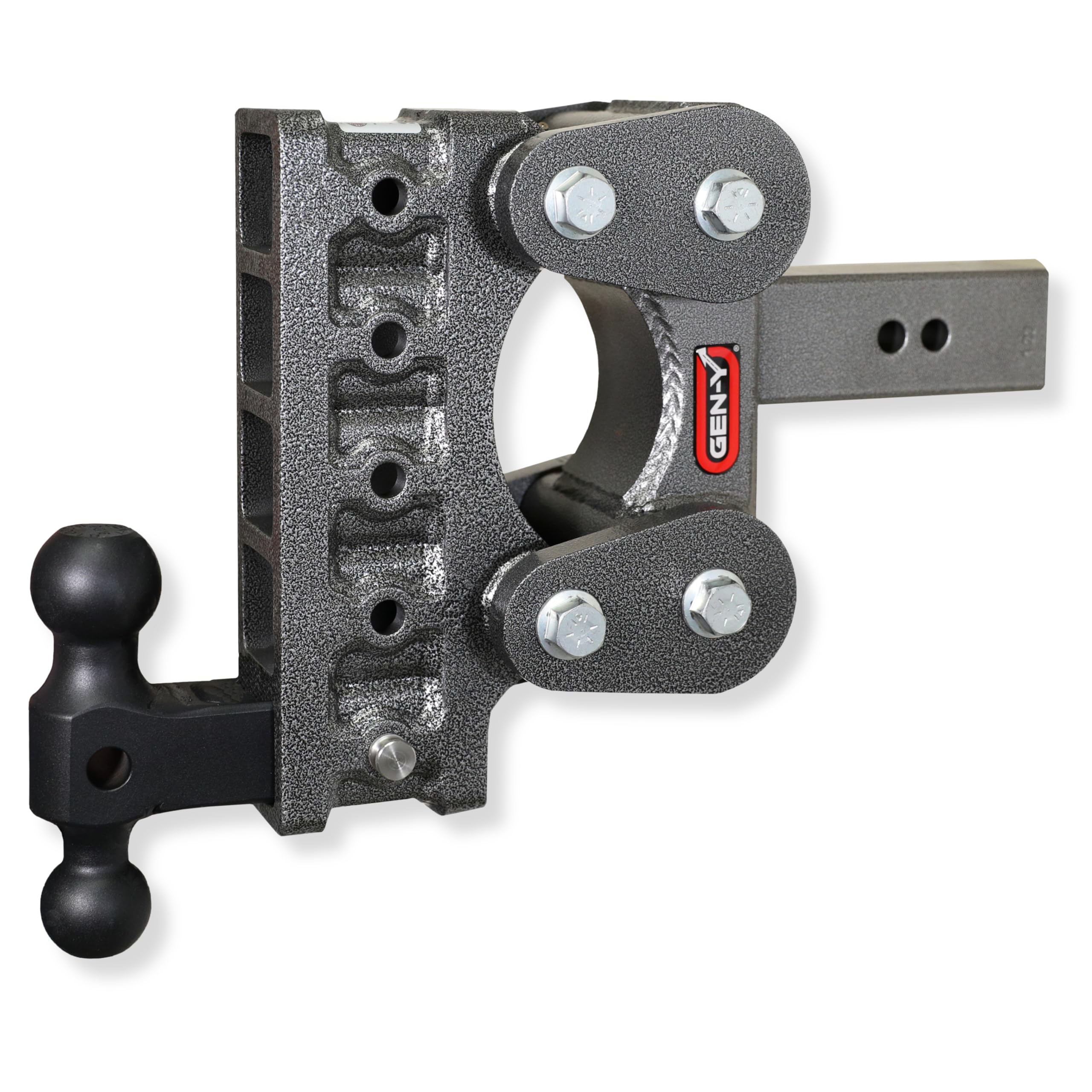 GEN-Y Hitch Heavy Duty Tow Hitch for 2.5" Receiver - 7.5" Drop/Rise with 5 Adjustable Positions, Includes Dual Ball Mount and Locking Pin, 10,000 lbs