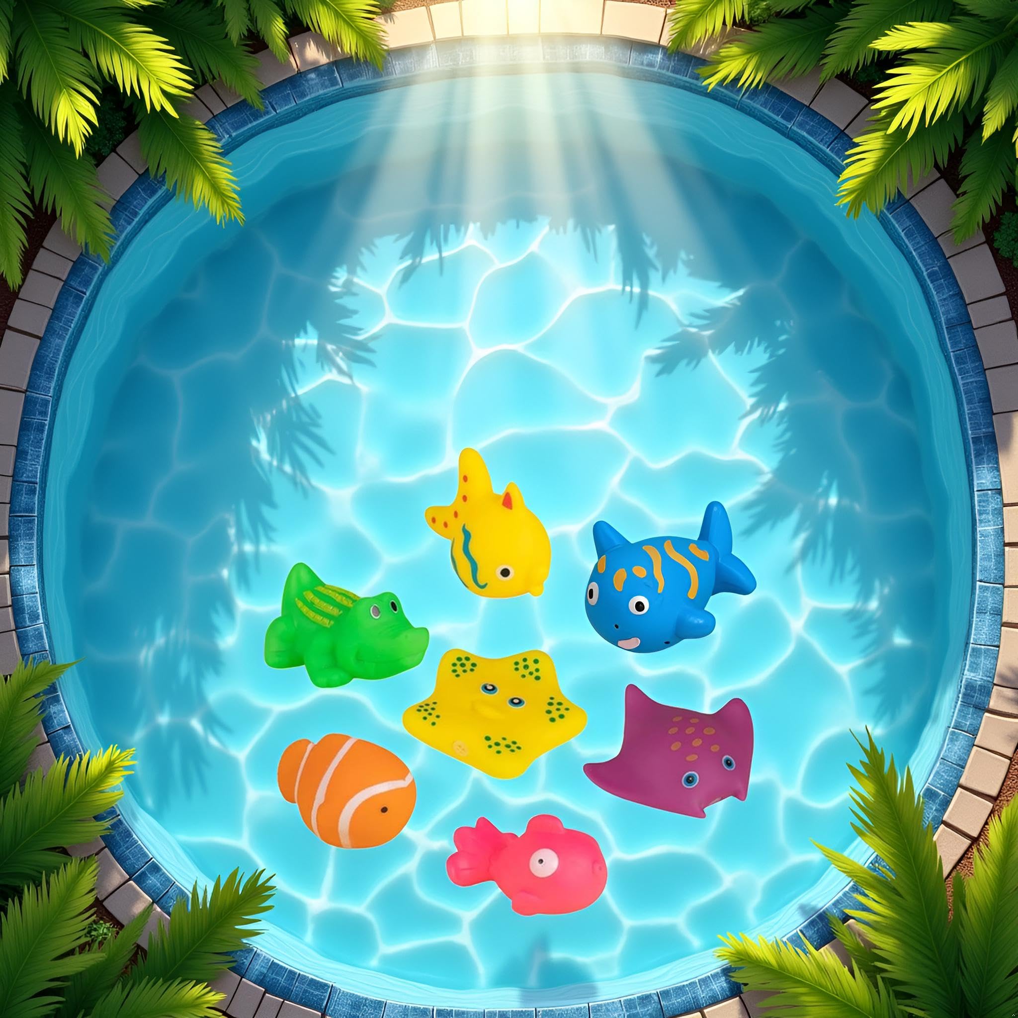 Mioaoa 6 Pcs Pool Cat Interactive Toy, Cat Pool Toys, Floating Water Toy - Image 2