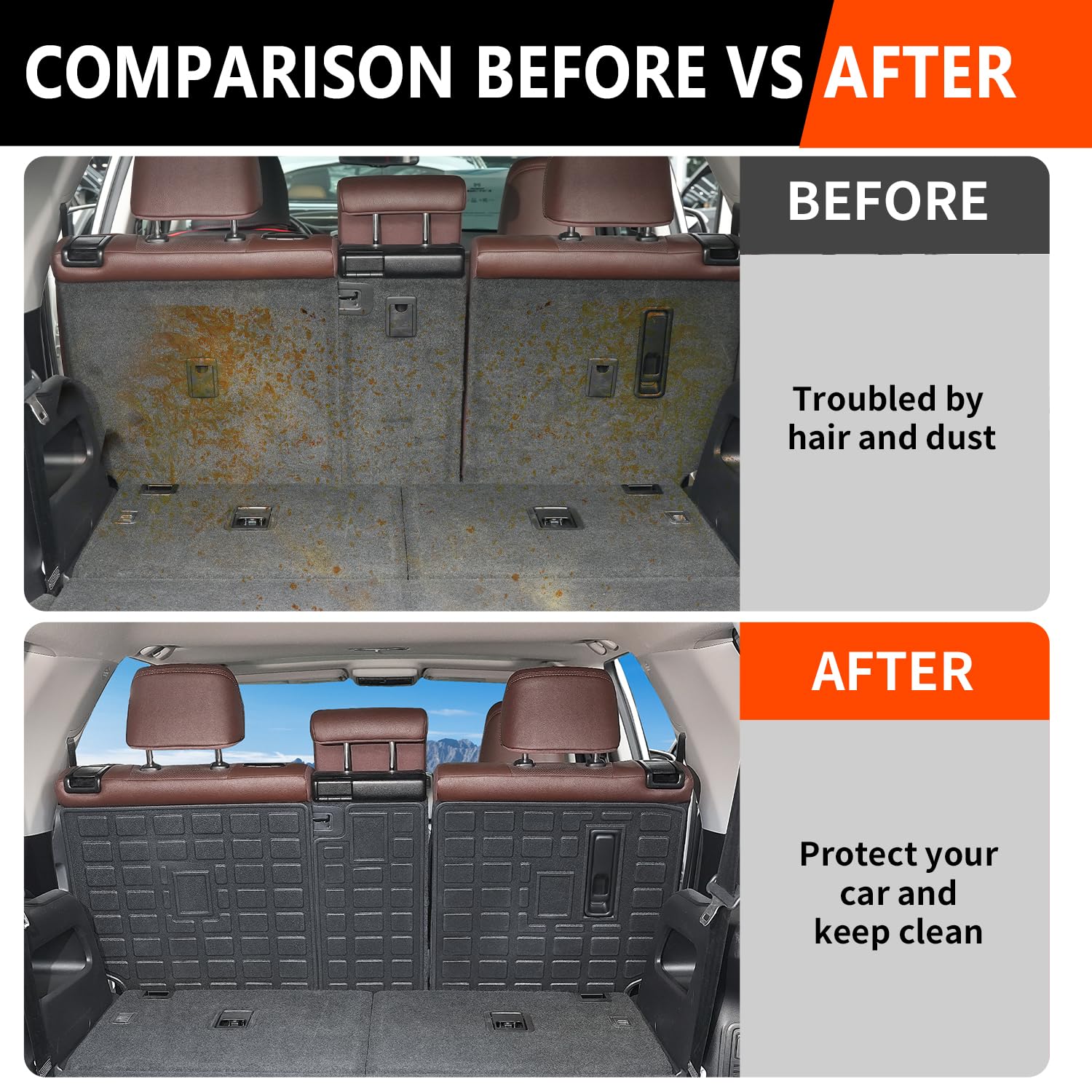 Back Seat Protector Powoq Fit 2010-2023 Toyota 4Runner Backrest