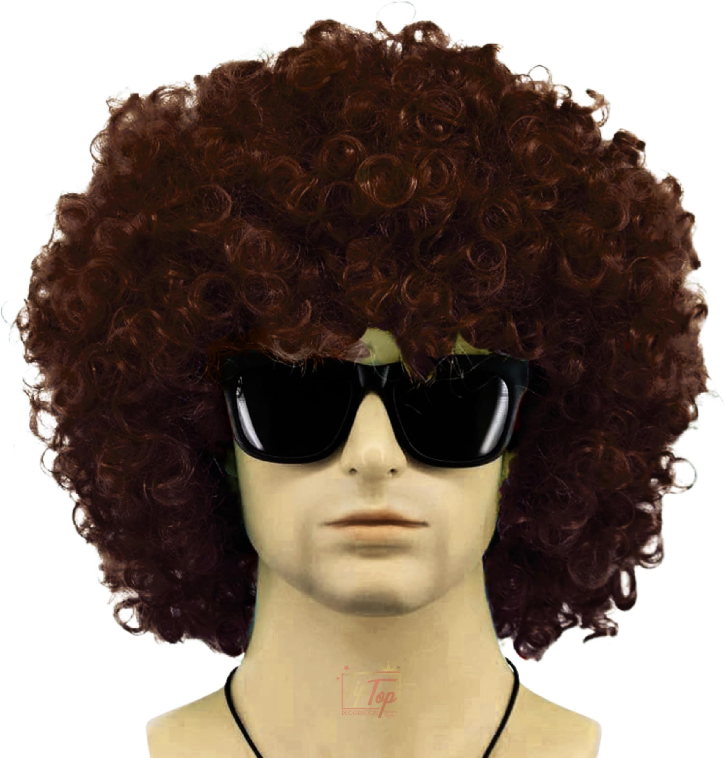 Premium Curly Clown Joker Malinga Unisex Funky Hair Wig (Natural Black)