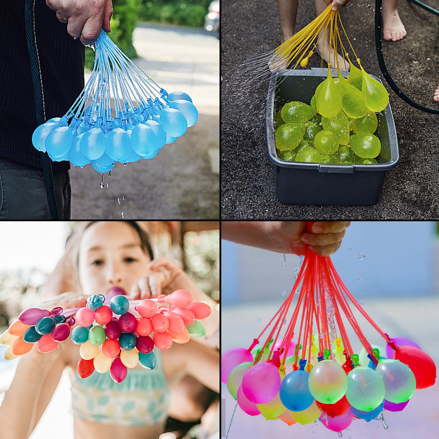 999 Pcs Tropical Summer Multicolored Water Balloons Outdoor Play Fun Water Ball Toys for Adults,Boys and Girls — view 3