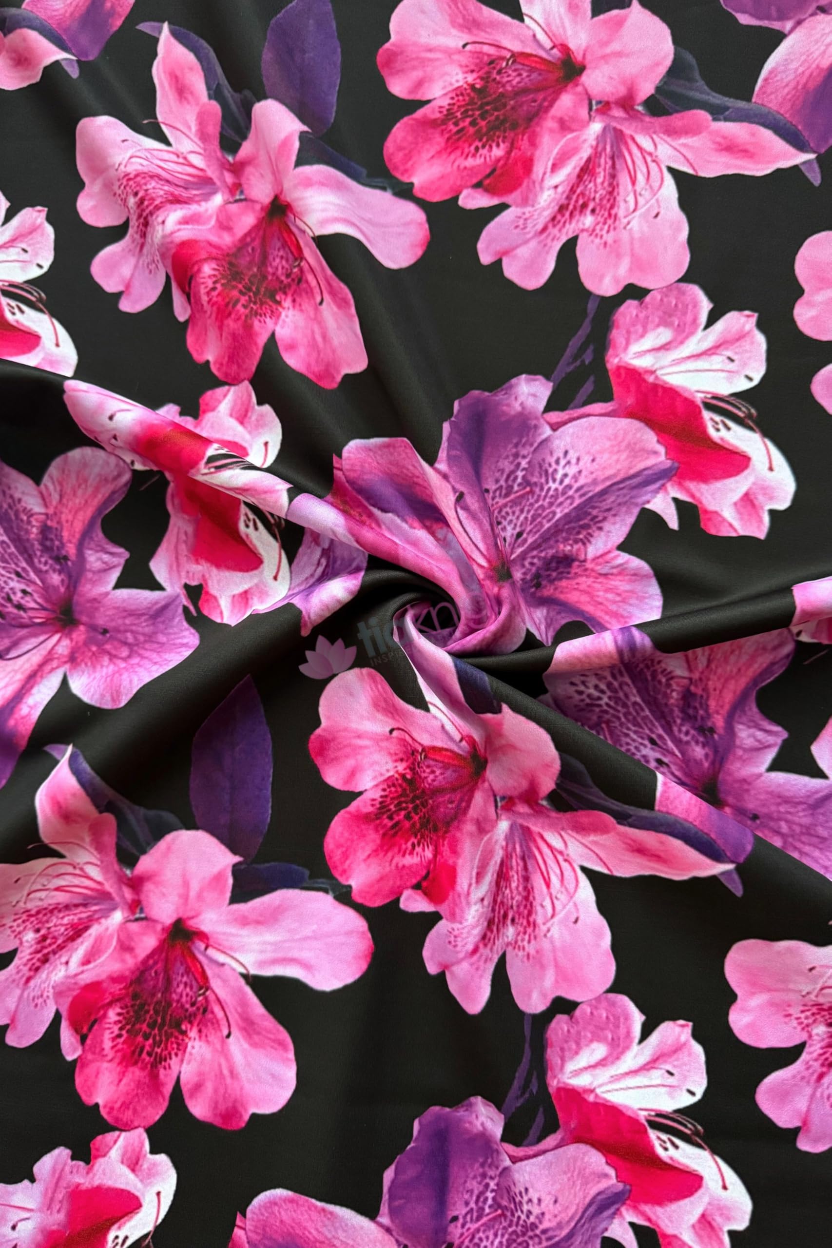 Premium Quality Printed Matte Nylon Lycra | 4 Way Stretch Swim Wear, Dance Leotard, Leggings Material | 50+ Colours/Prints in Stock | Sold By The Metre | Tia Knight (Hibiscus Bloom) — image 1