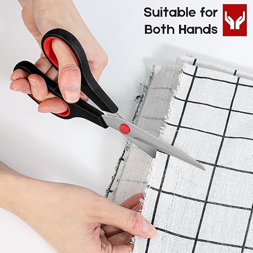 Miniatura 3 de Tijeras negras a granel, paquete de 6, tijeras multiusos, tijeras afiladas de acero inoxidable para oficina, hogar, uso general, suministros de