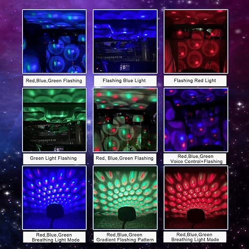 Miniatura 2 de Luces nocturnas USB de estrella, luz de atardecer y discoteca, luces nocturnas románticas de Plug and Play, estroboscópica activada por sonido para