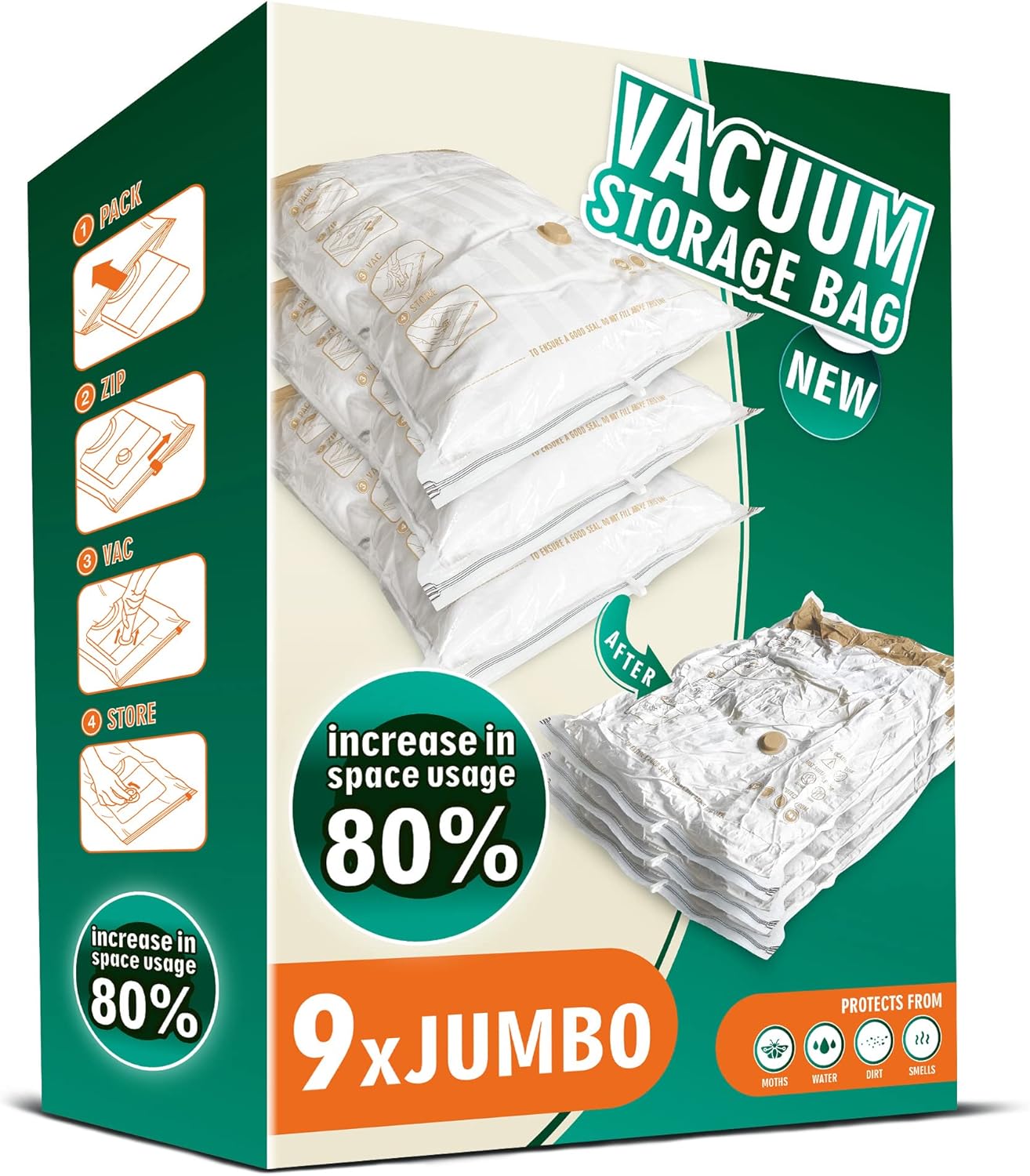 Storage Master Space Saver Bags for Travel and Home Reusable Vacuum