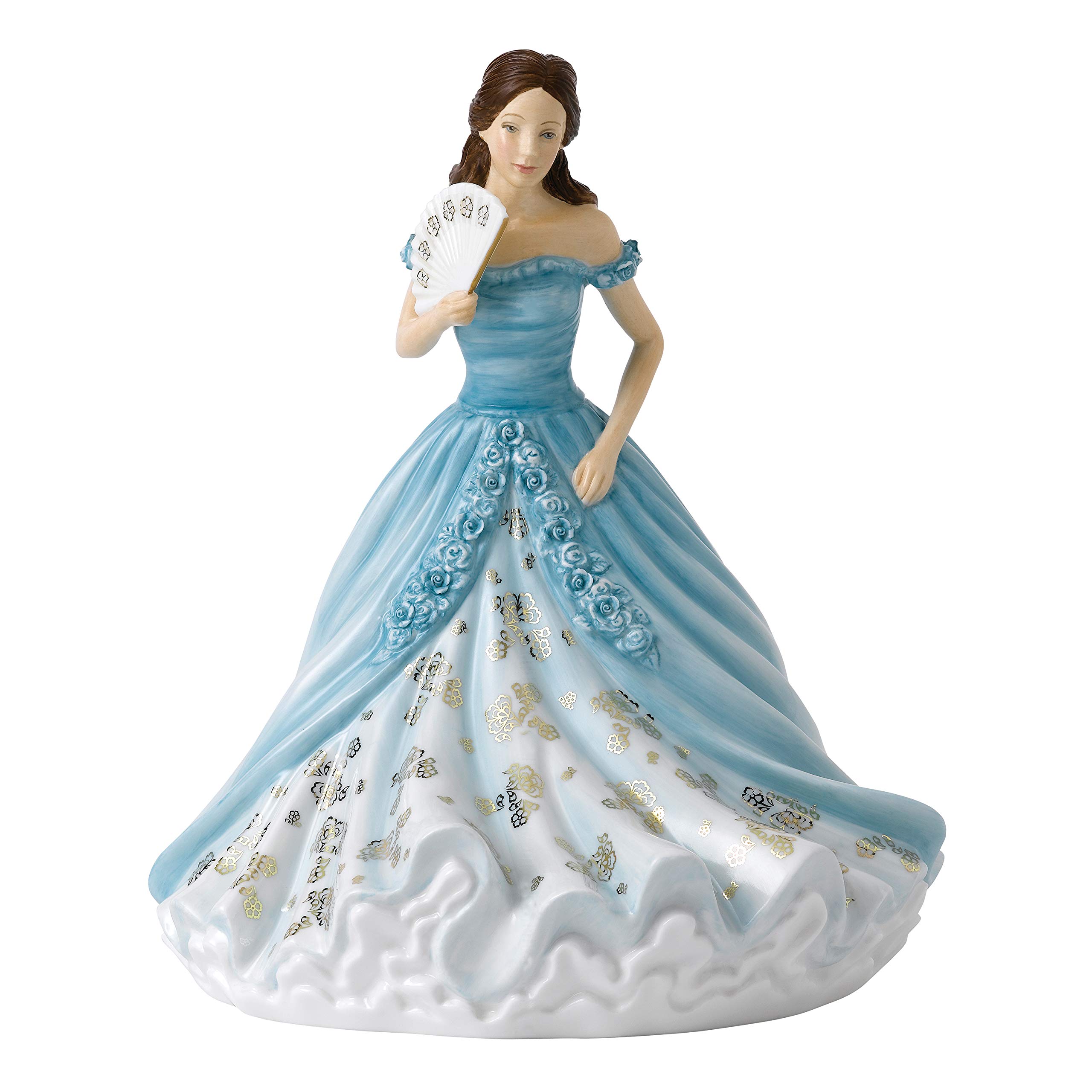 Royal Doulton Turquoise Annabelle 22Cm, Lilac, Bone China, Blue