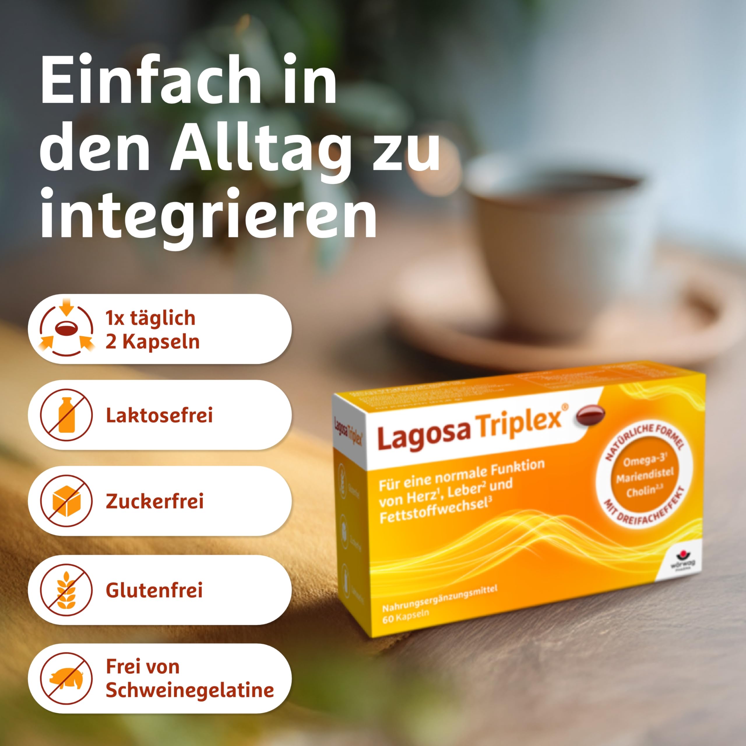 Natürliche Formel mit Omega-3 (EPA/DHA) & Cholin aus Krillöl für Herzfunktion, Leberfunktion und Fettstoffwechsel*- ergänzt mit Mariendistel, Nahrungsergänzungsmittel | 180 Kapseln