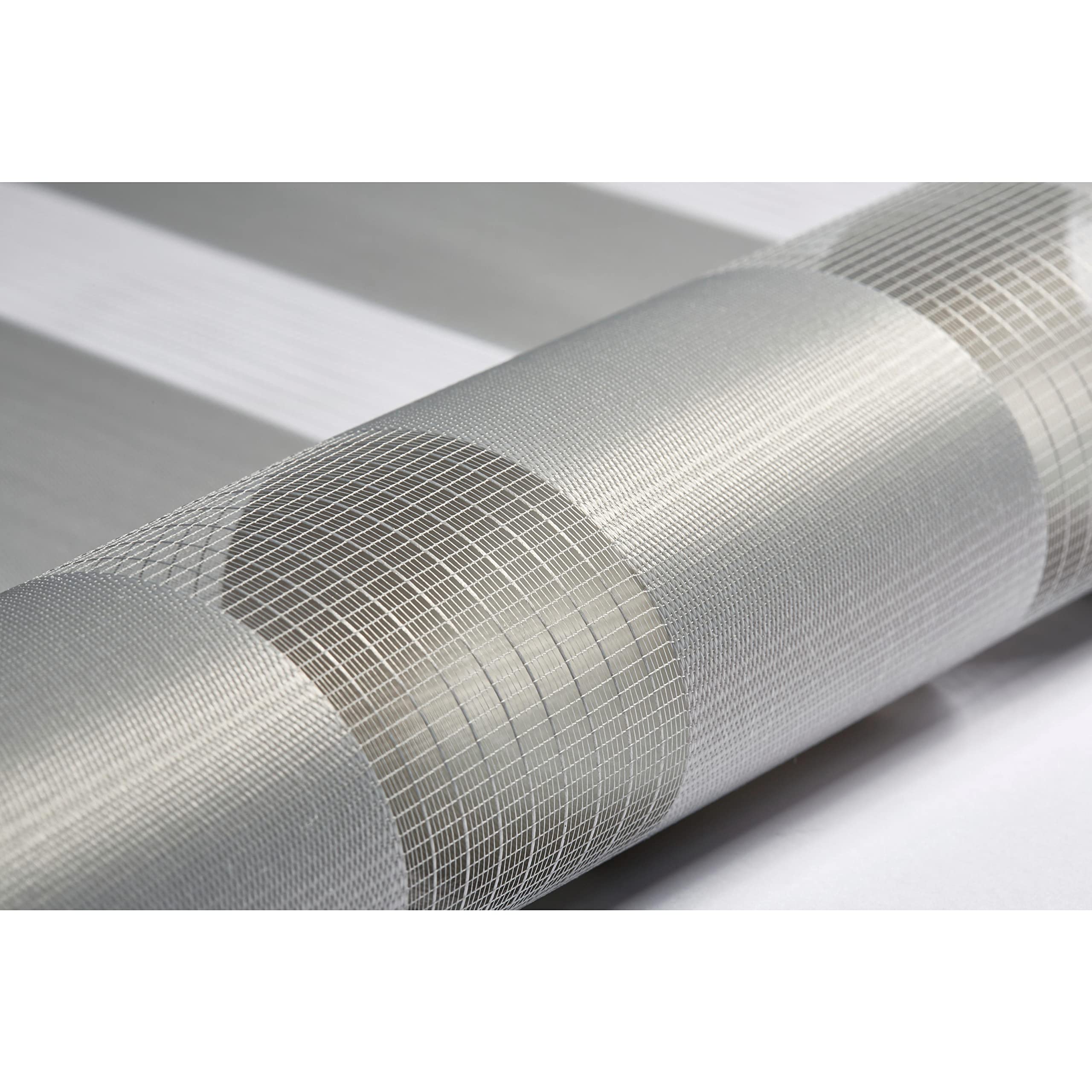 GARDINIA Tenda a Doppio Rullo, Montaggio a Incastro o con Adesivo, Montaggio Senza Trapano, Catenella Laterale, Strisce Trasparenti e Opache, Grigio Chiaro, 90 x 150 cm