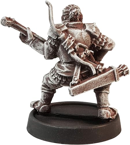 Miniatura 4 de Male Human Bard Miniature Figure, 33mm - 100% Pewter Metal - Includes Slotted Creator Base - for 28mm Scale Table Top War Games - Designed & Made in