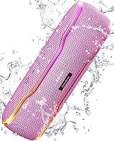 Vista 1 de ERKEI SEHN Altavoz Bluetooth, altavoces inalámbricos impermeables IPX7, luz intermitente, súper graves de 25 W, tiempo de reproducción de 24 horas