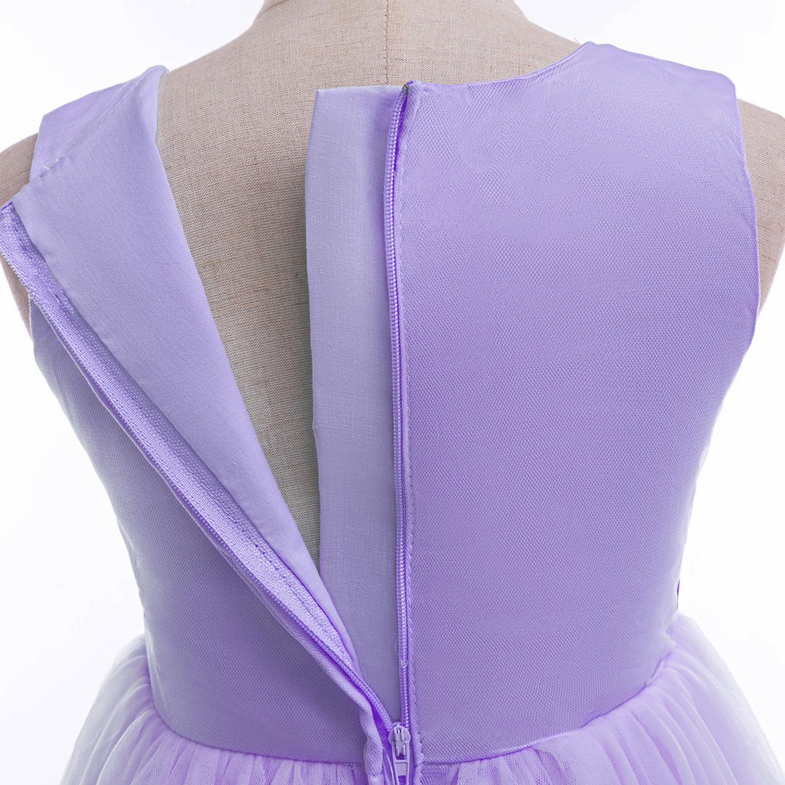 Vestido de novia formal para niñas con flores, para fiesta de tul, dama de honor, desfile, princesa, cumpleaños, baile de graduación