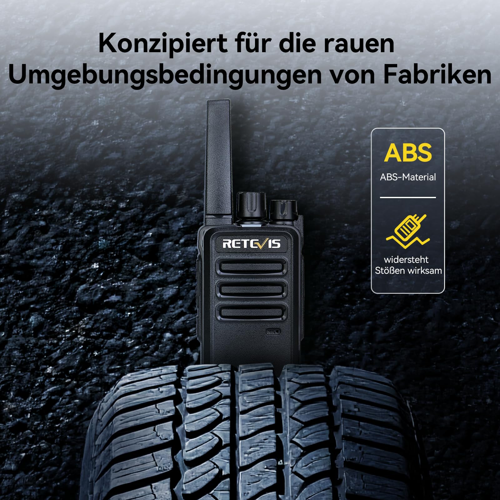 Retevis RT668 Talkie Walkie, avec Chargeur 6 Voies, Écouteurs, Talkie-walkie avec oreillette,1200 mAh, VOX, Robuste, Money Walkie pour Fabricant, Entrepôt, Sécurité (Noir, 6 Pièces)