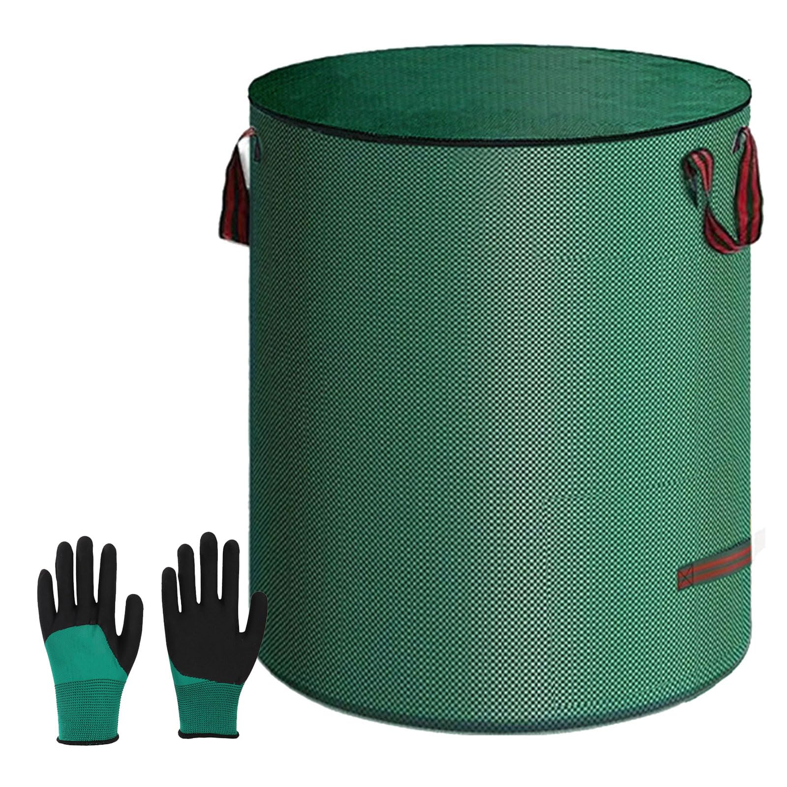 Bolsas y guantes de jardín, almacenamiento de residuos y bolsa de recogida de césped, soporte plegable para bolsas de basura, bolsas de herramientas para residuos de jardín, hojas de hierba, ideal