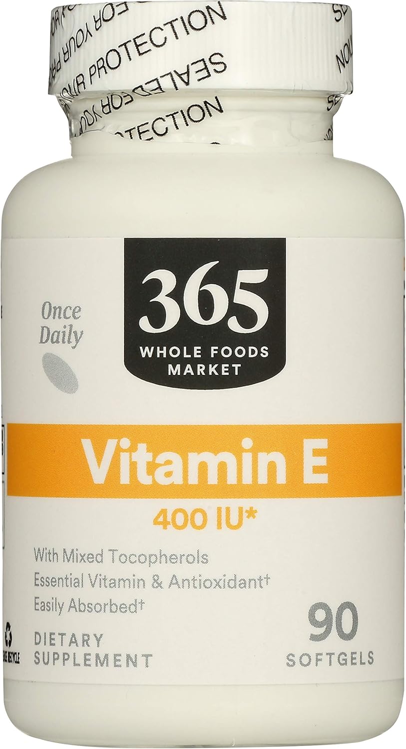 365 by Whole Foods Market, Vitamin E 400IU, 90 Softgels : Health & Household