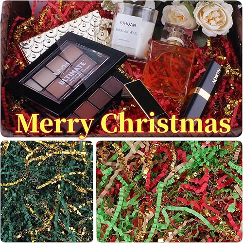 Miniatura 51 de Relleno de papel de corte arrugado de 8 onzas (1/2 libras), envoltura de regalo y relleno de cesta de regalo para Navidad, Halloween y decoraciones