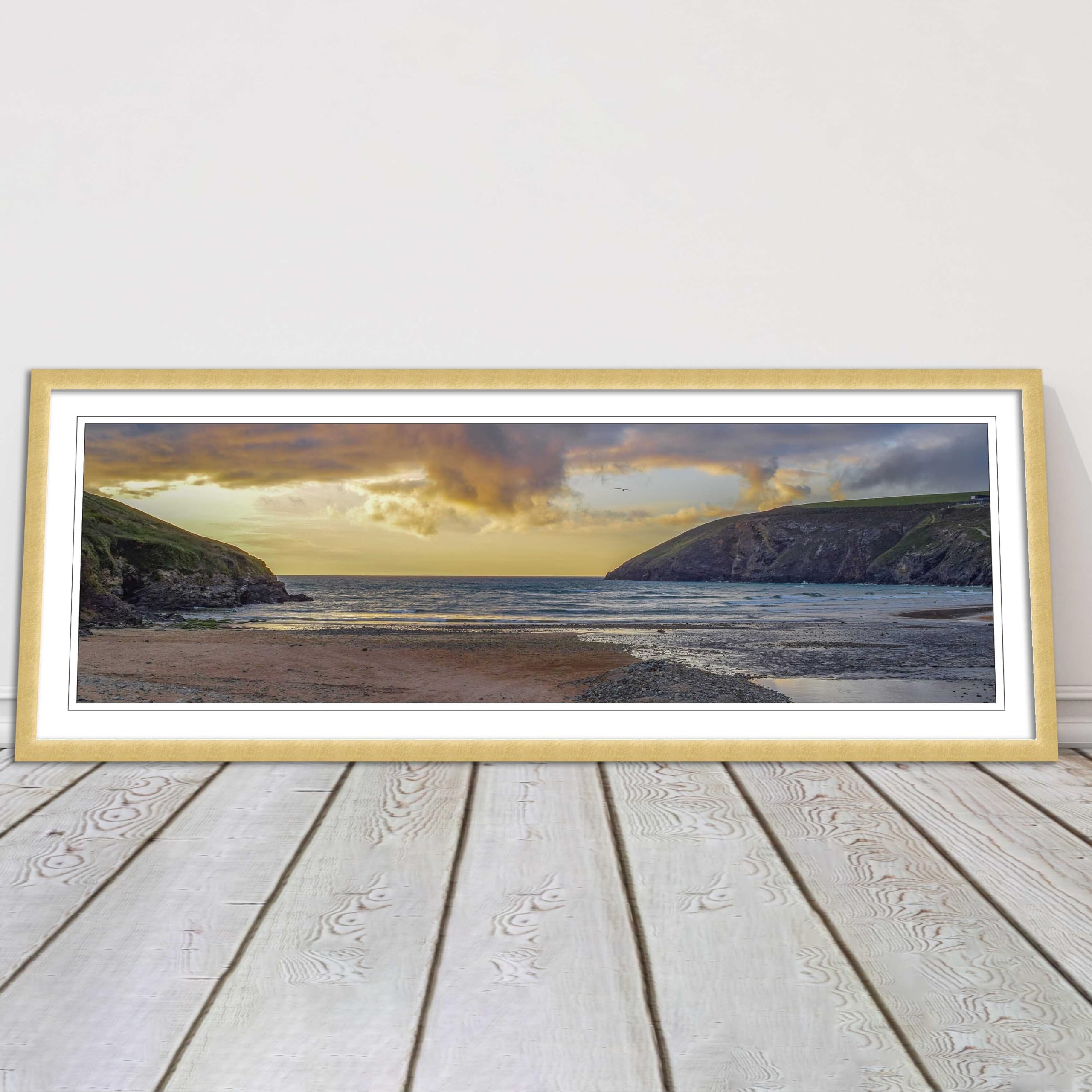 100x40cm Collage Picture Frames Oak Panoramic Poster Frames Without Mount MDF Wood & Clear HD Perspex Handmade Frames Family Wall Art Tabletop frames