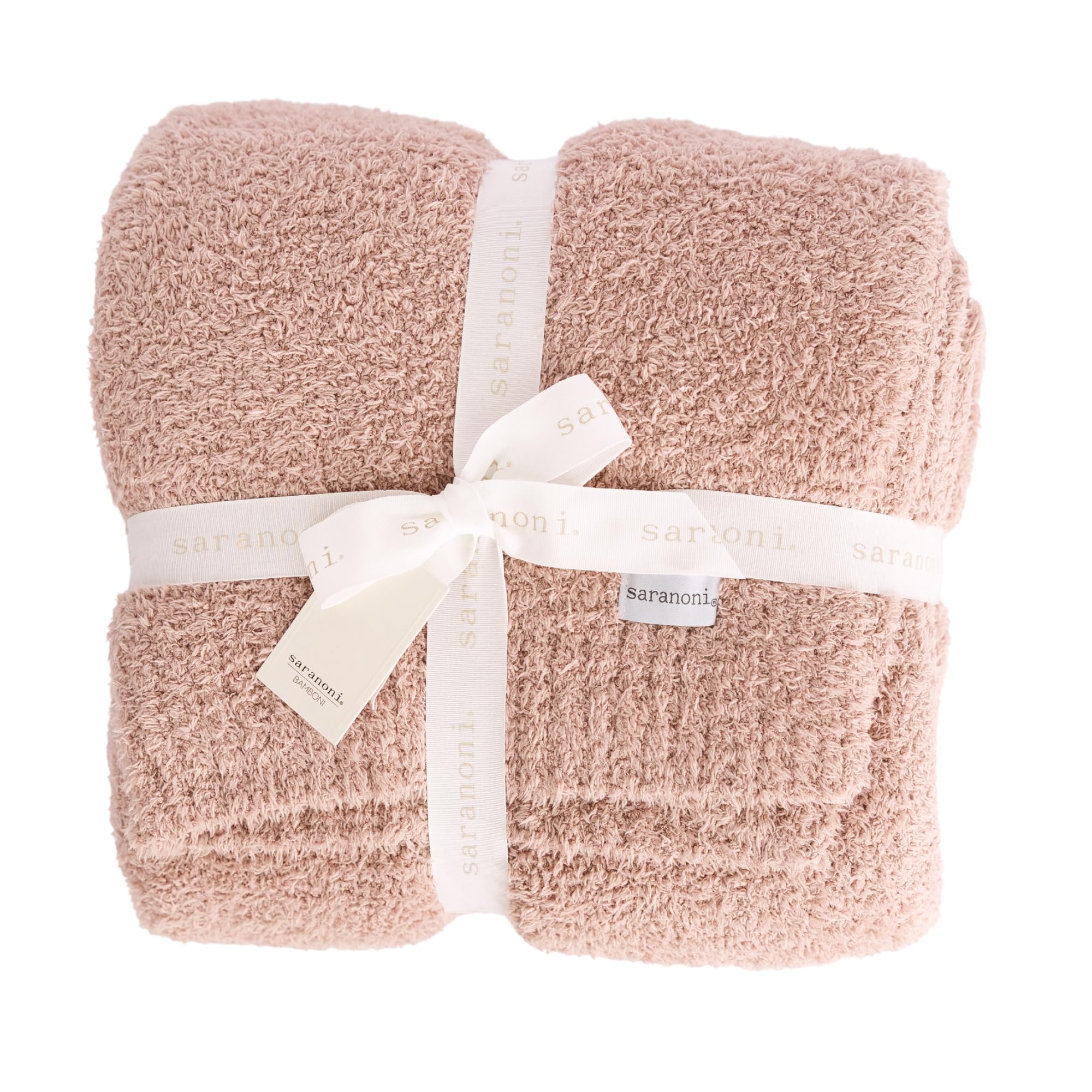 Saranoni Bamboni Oversized Blanket Soft Comfort Couch Bed Pink X-Large
