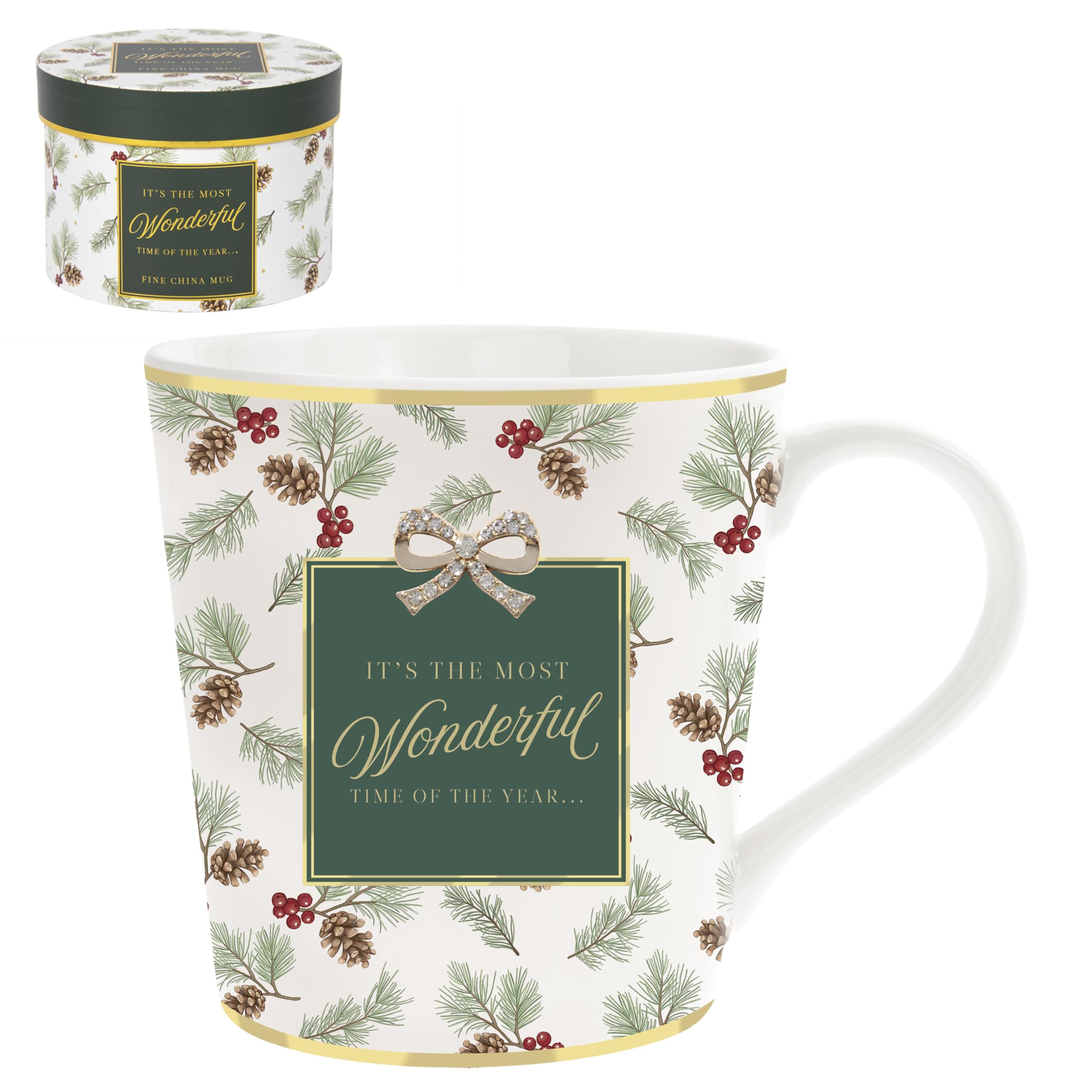 Lesser & Pavey Madelaine Green Xmas Mug LP54965