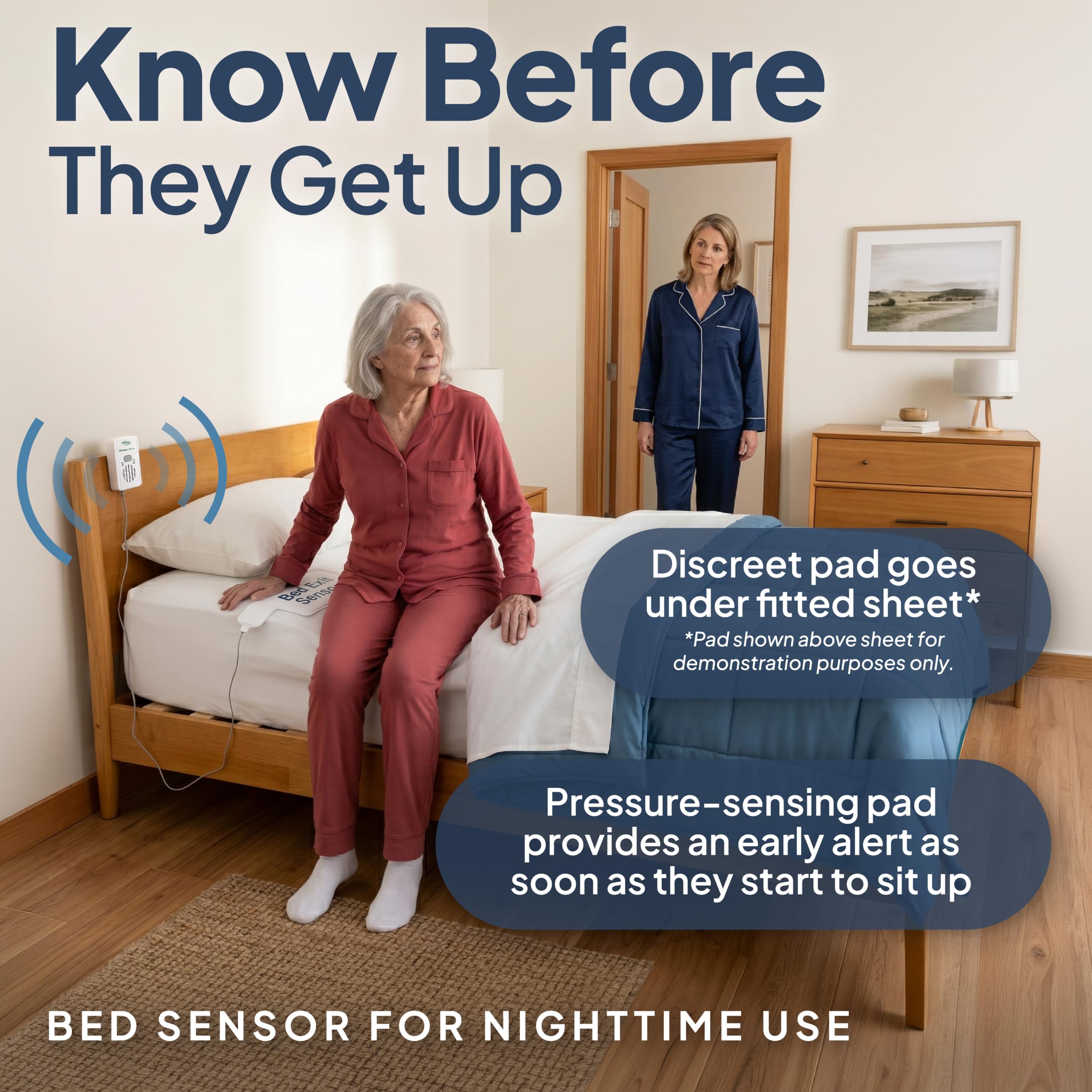 Bed Alarm with Long Term Bed and Chair Pads