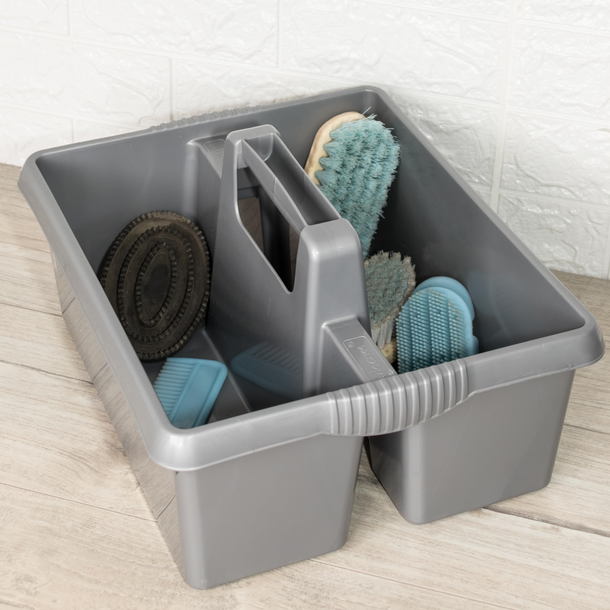 6 x przenośny organizer środki czyszczące 38x32x15cm czarny uchwyt