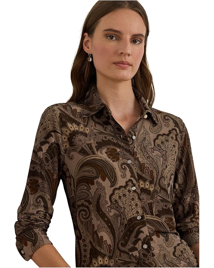 Lauren Ralph Lauren Slim Fit Paisley Jersey Shirt - #3 of 4