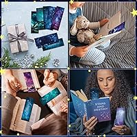Vista 6 de VOCHIC 12 marcapáginas personalizables de la noche estrellada del espacio, marcadores a granel para mujeres/hombres, marcapáginas único del zodiaco