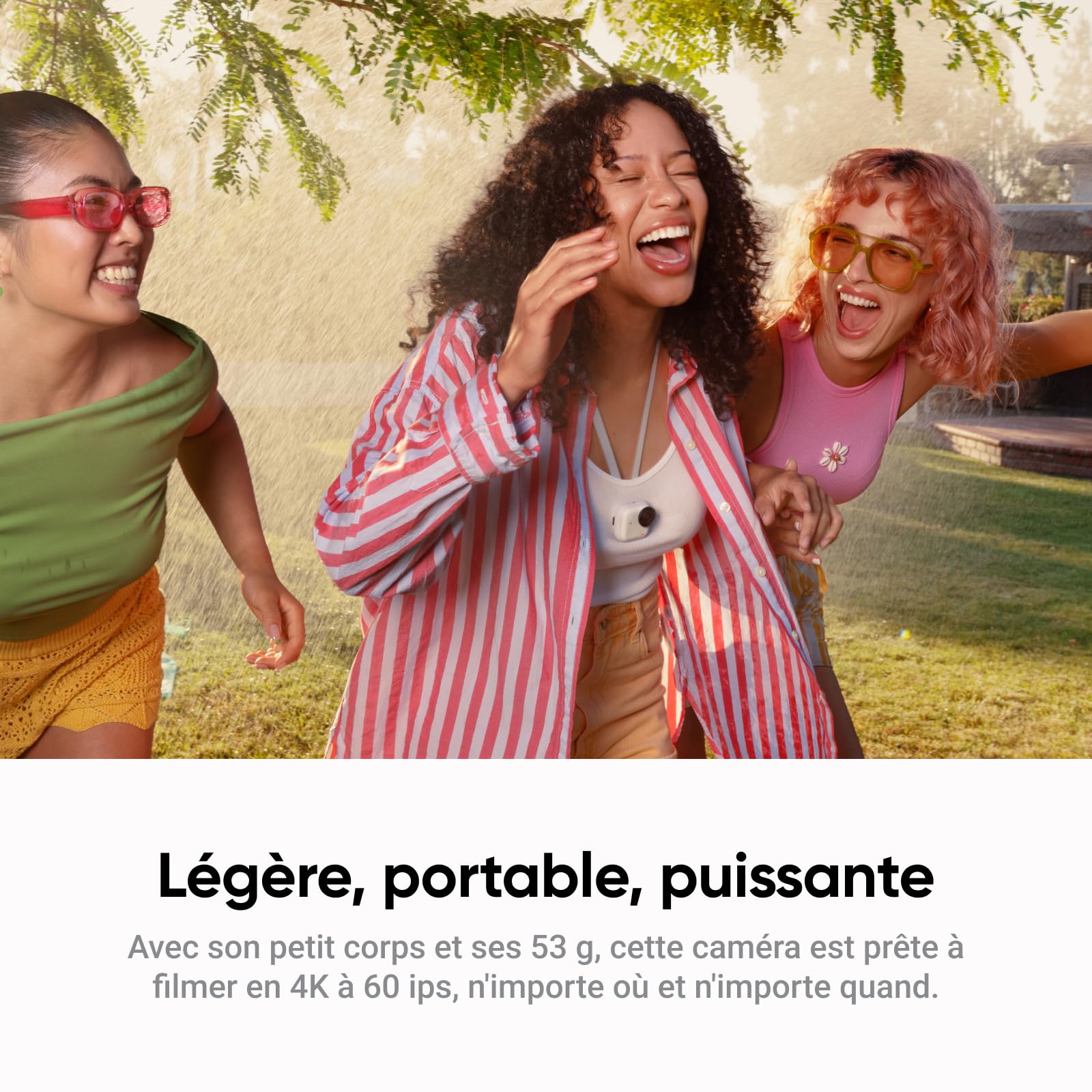 Insta360 GO Ultra Pack Lifestyle Blanc- Petite 4K caméra vlog, Mains Libres, caméra POV, capteur 1/1.28", 53 g légère, Champ de Vision 156°, 200 Min d'autonomie, Action cam Portable pour Le Sport