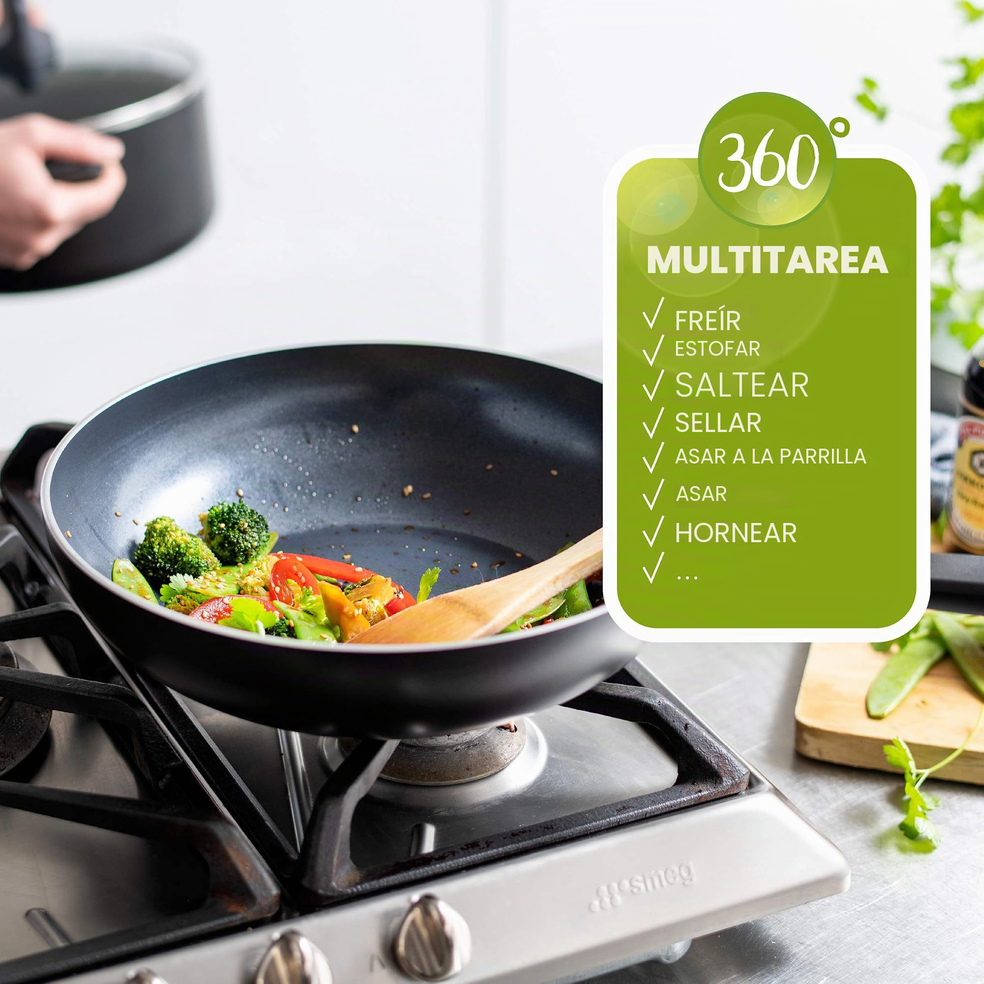 GreenPan Memphis Grill Antiadherente de Aluminio con Revestimiento de Cerámica, Apto para Todo Tipo de Cocinas, Inducción, Horno y Lavavajillas, 28 cm, Negro