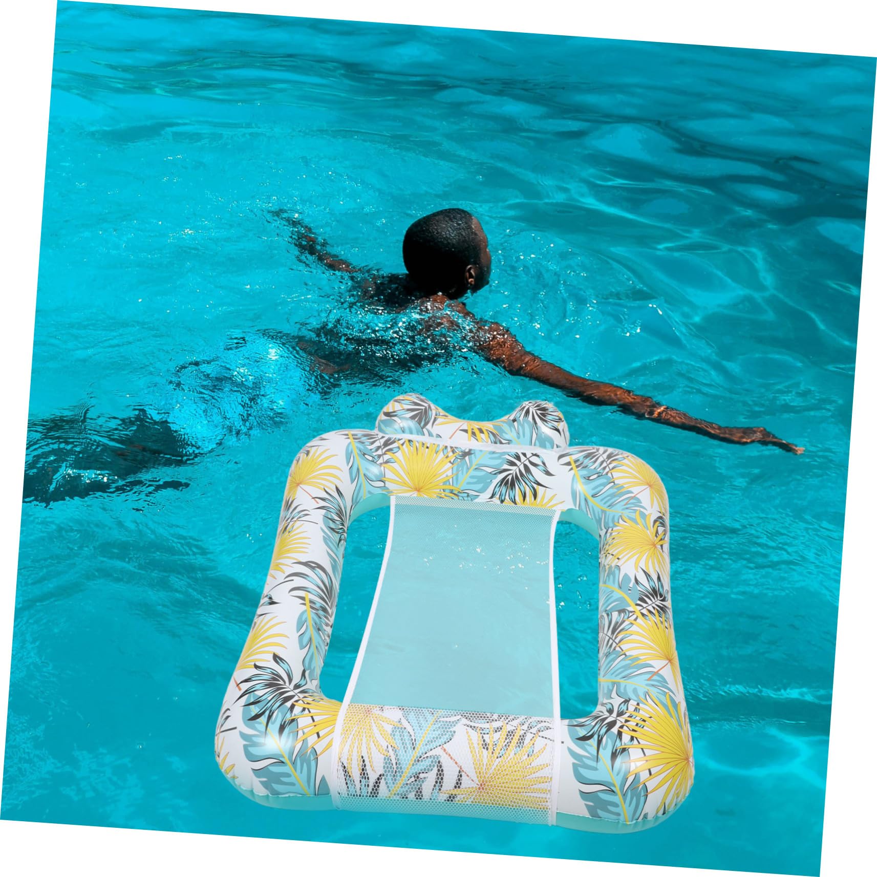 Toddmomy Poltrona Gonfiabile Comoda e Versatile Rete Traspirante in Pvc per Piscina Galleggiante Resistente e Leggero per Relax in Acqua per Momenti di Svago Estivi