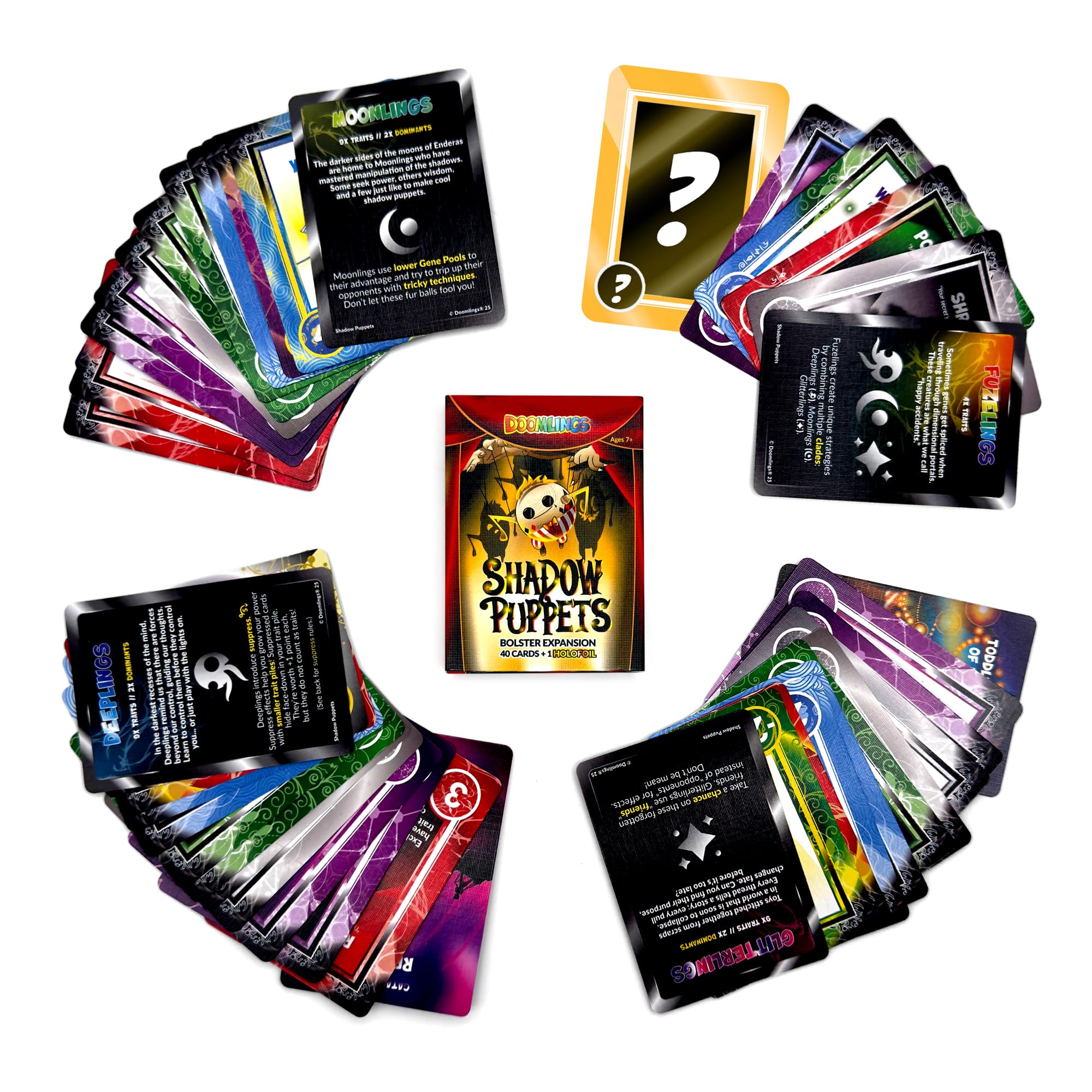 Shadow Puppets, Booster Expansion for Doomlings, Introducing 40 New Cards and Four New Doomlings: Deeplings, Glitterlings - Image 2