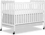 Dream On Me Carson Classique 3-in-1 Lit bébé convertible en gris d'acier, Fait de bois de pin durable, Finition non toxique, Livré avec roues verrouillables, Meubles de chambre de bébé en bois
