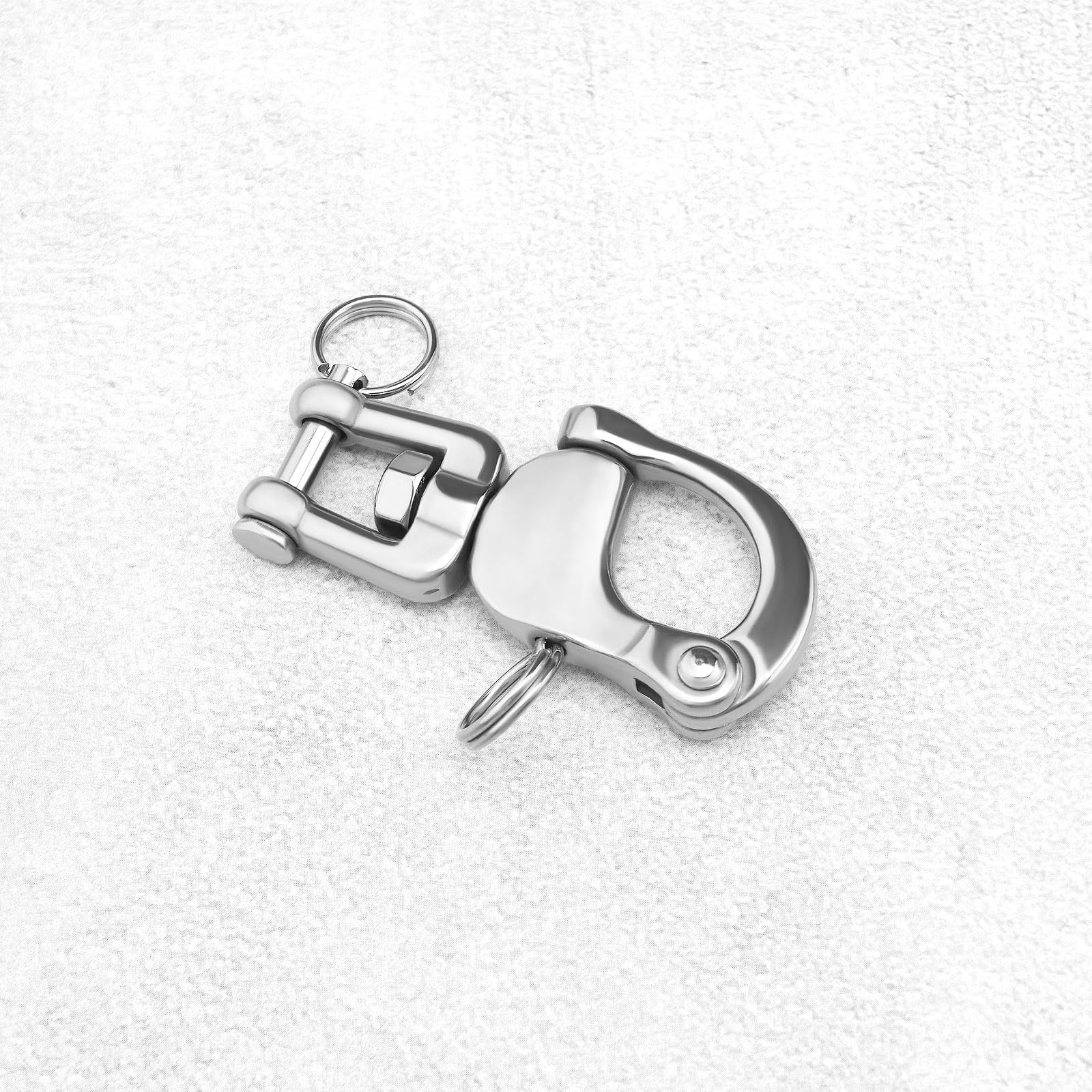 Lot de 2 manilles pivotantes robustes en acier inoxydable 316 pour voilier et spinnaker - 70 mm
